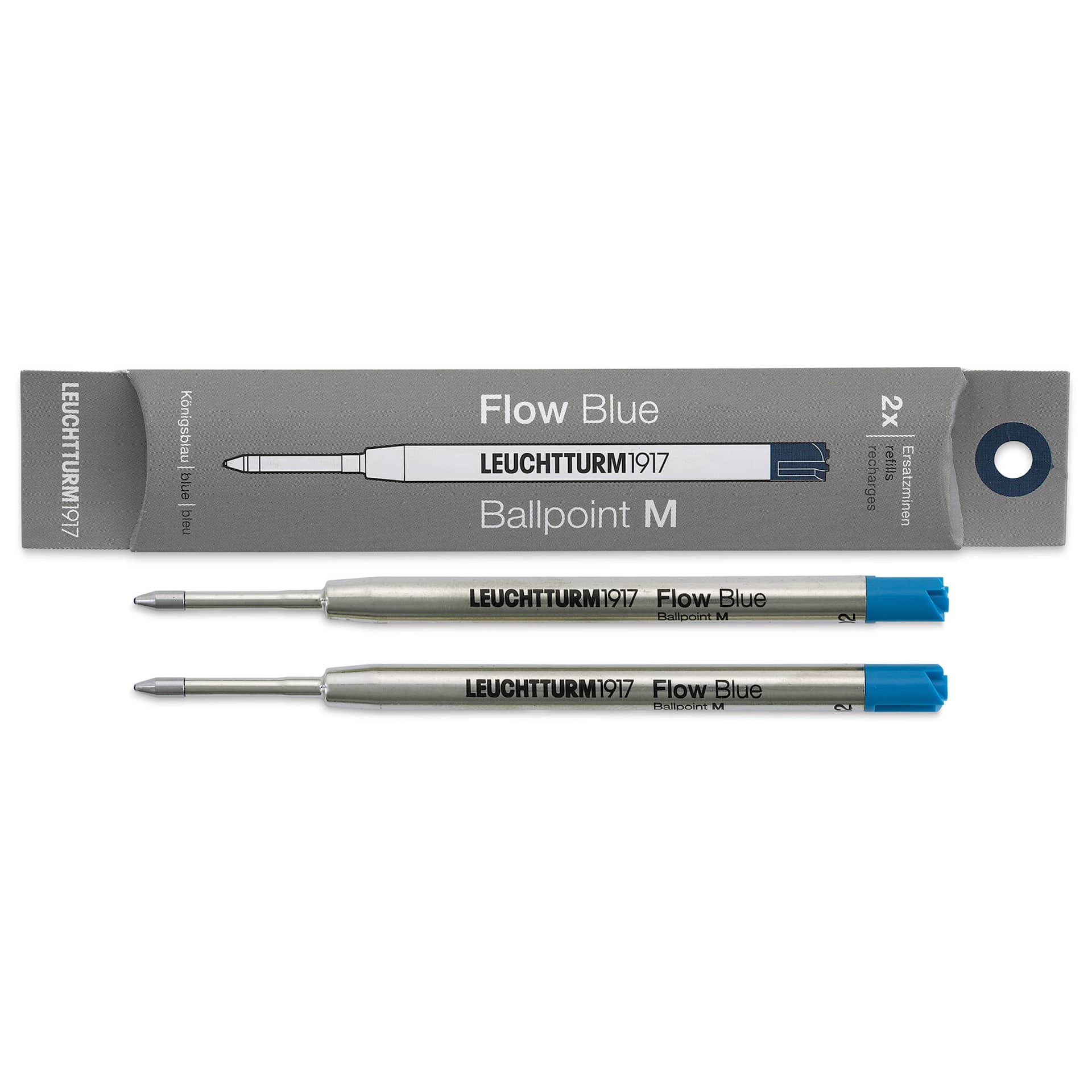 Leuchtturm1917 Drehgriffel Ballpoint Refills - Royal Blue, Pkg of 2
