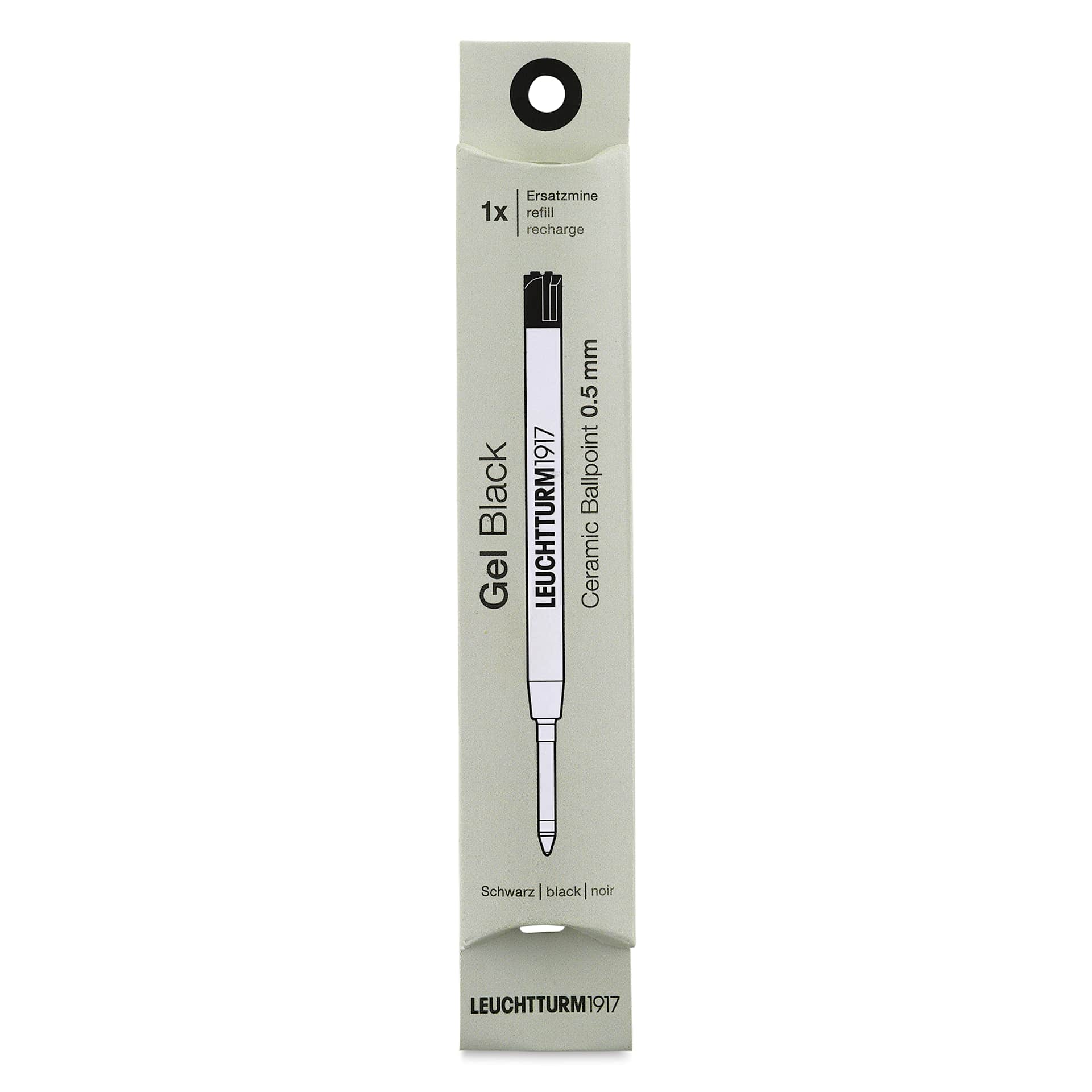 Leuchtturm1917 Drehgriffel Gel Pen Refill - Black, 0.5 mm (front of package)