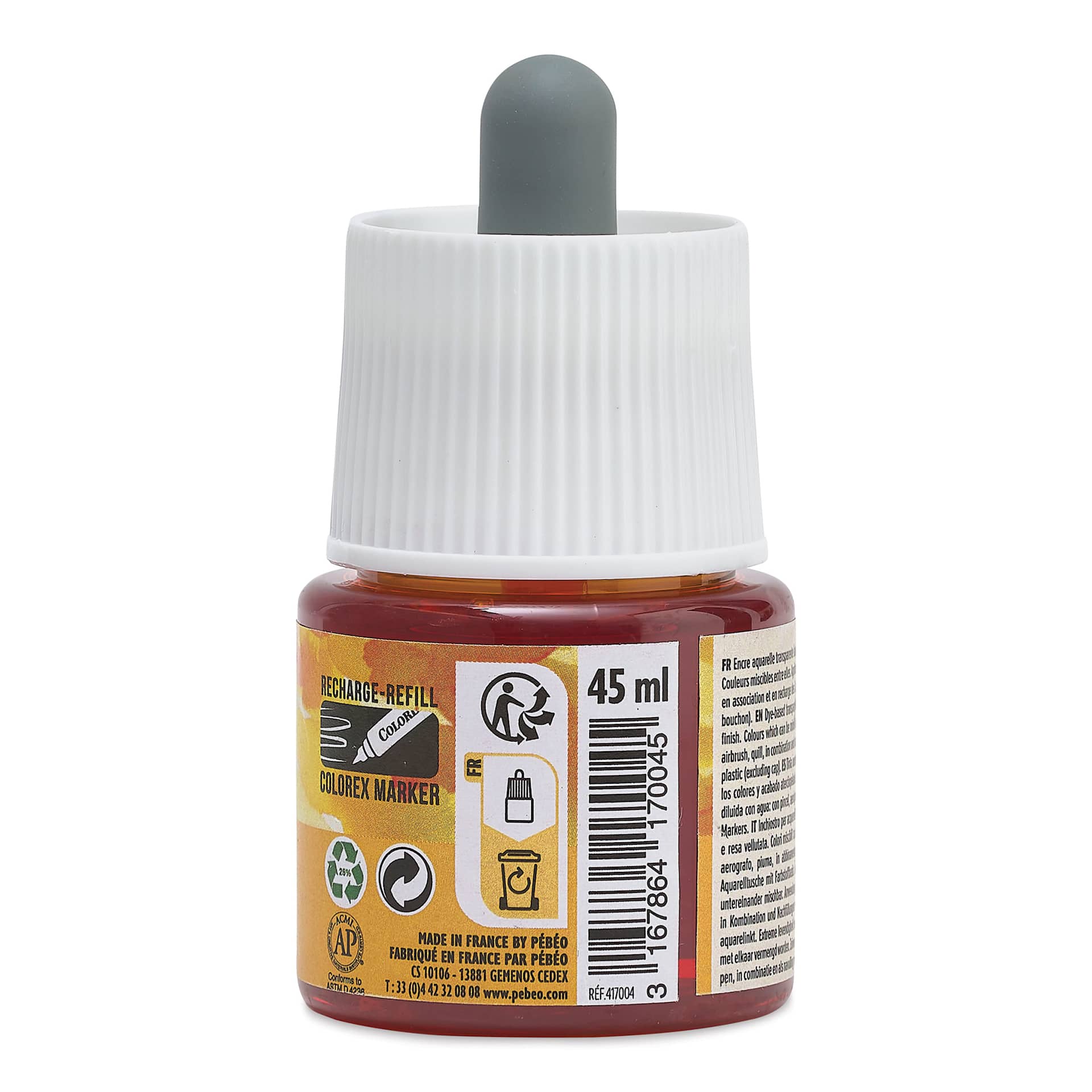 Pebeo Colorex Inks - Dark Yellow, 45 ml back