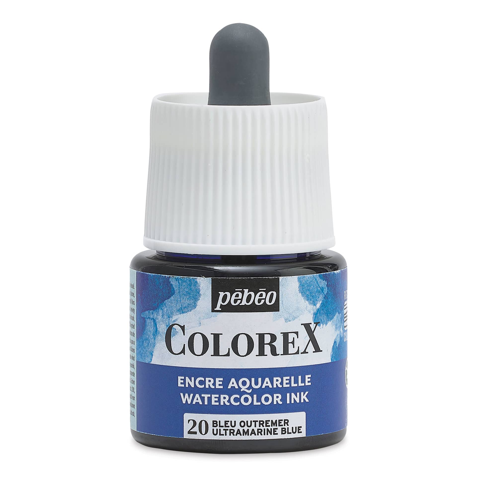 Pebeo Colorex Inks - Ultramarine Blue, 45 ml, front of bottle