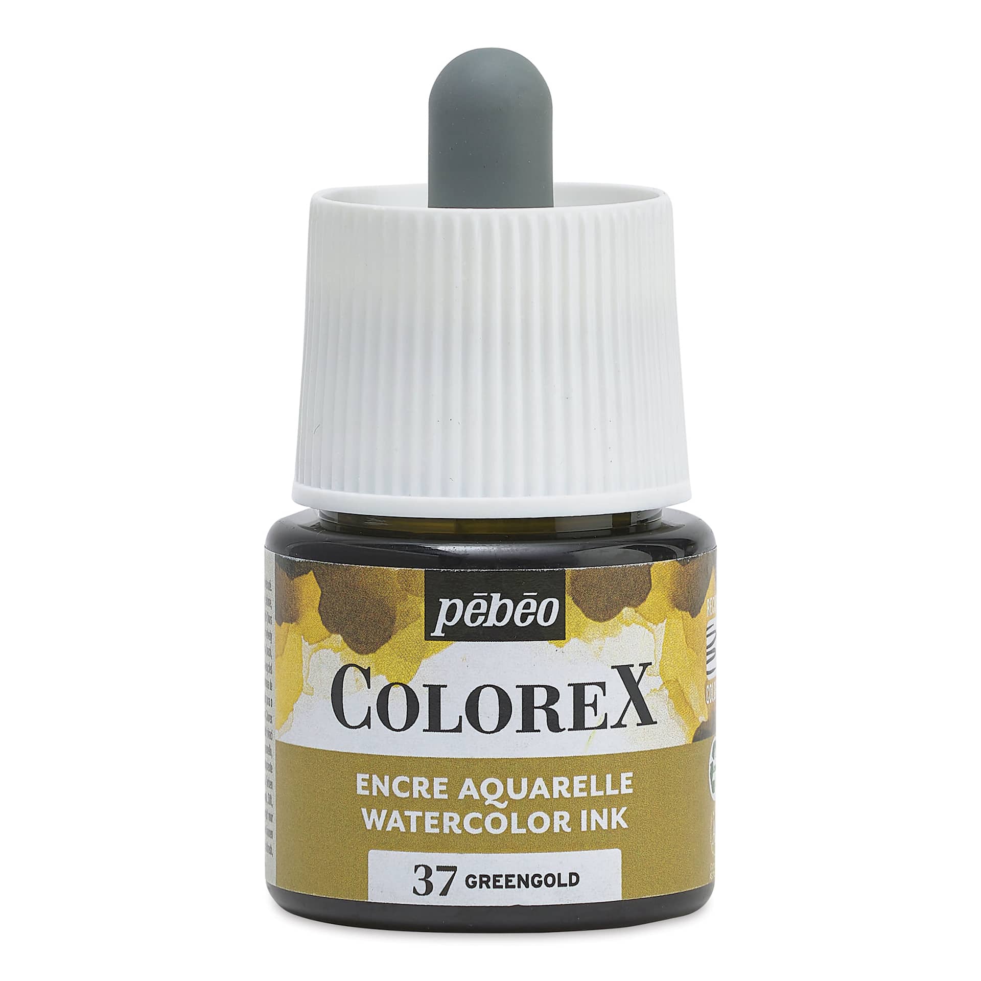Pebeo Colorex Inks - Green Gold, 45 ml, front of bottle