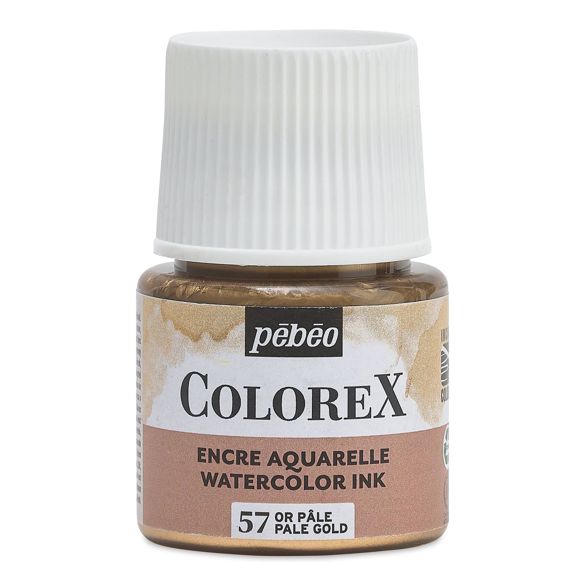 Pebeo Colorex Inks - Pale Gold, 45 ml, front of bottle