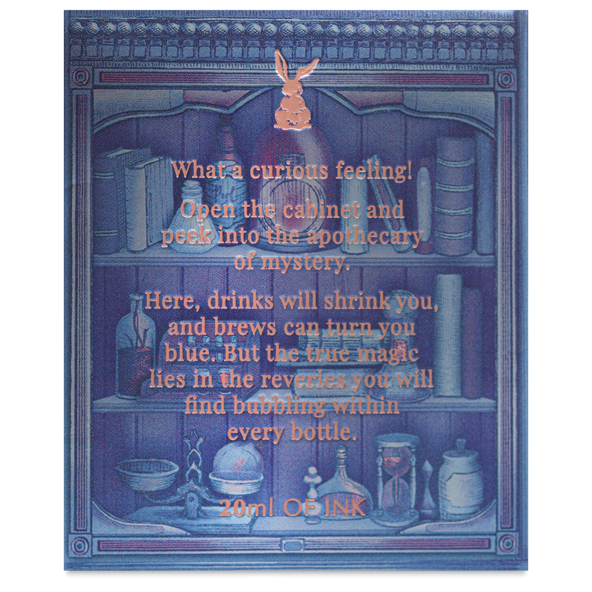 Ferris Wheel Press Ferritales Fountain Pen Ink - Blue Beryl Tonic, text on the side of the packaging