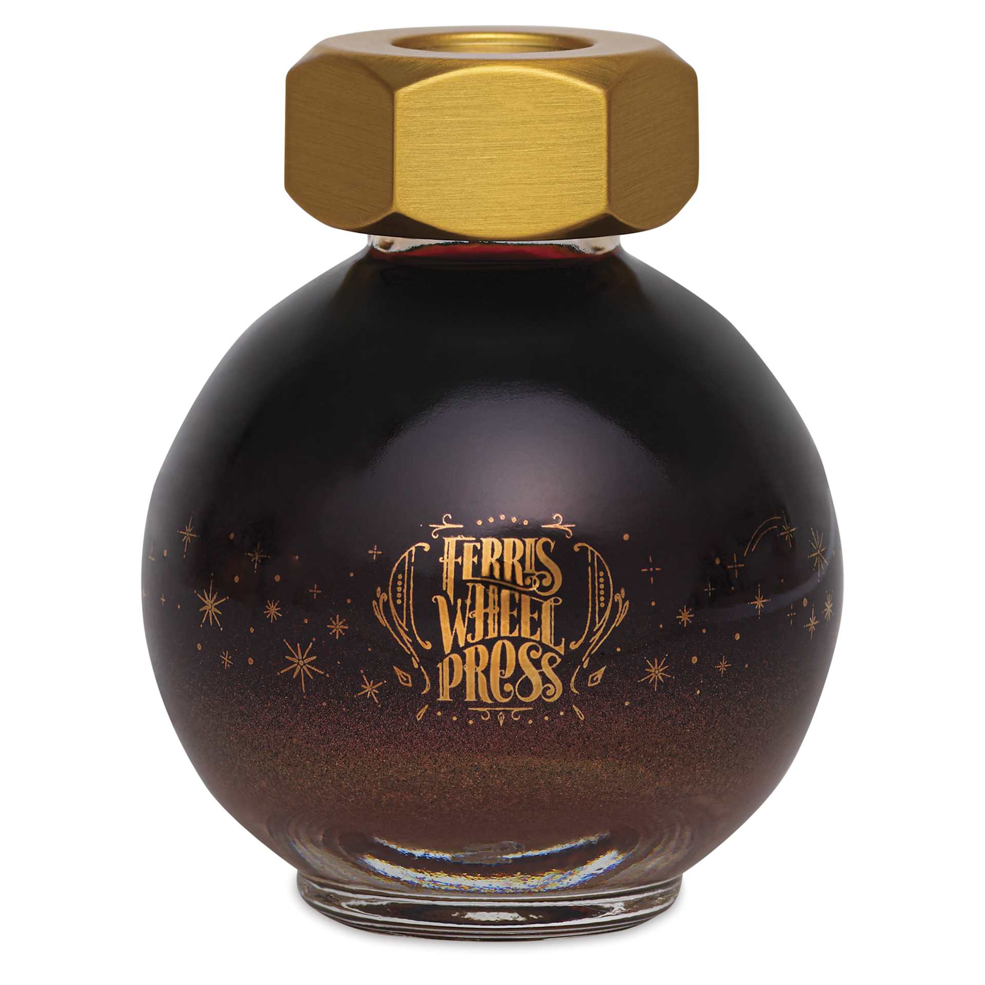Ferris Wheel Press Ferritales Fountain Pen Ink - Oinking Embers, 20 ml, front of the bottle