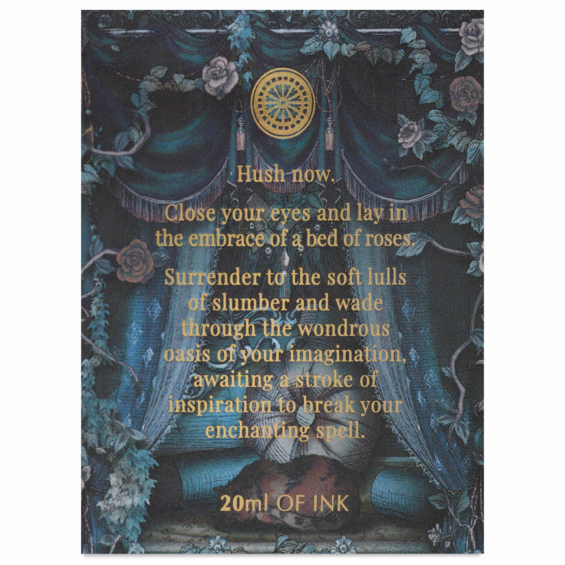 Ferris Wheel Press Ferritales Fountain Pen Ink - Lapis Lullabies, text on the side of the packaging
