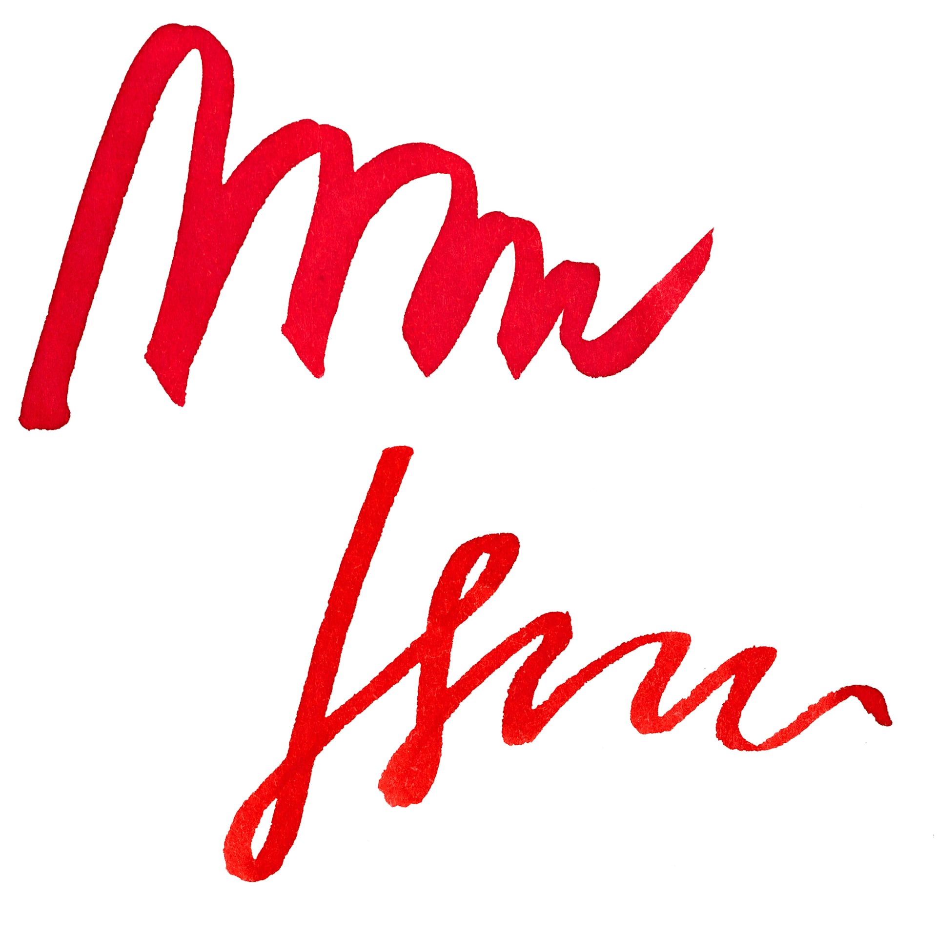 Tom's Studio Fountain Pen Ink - Strawberry Jam, swatch