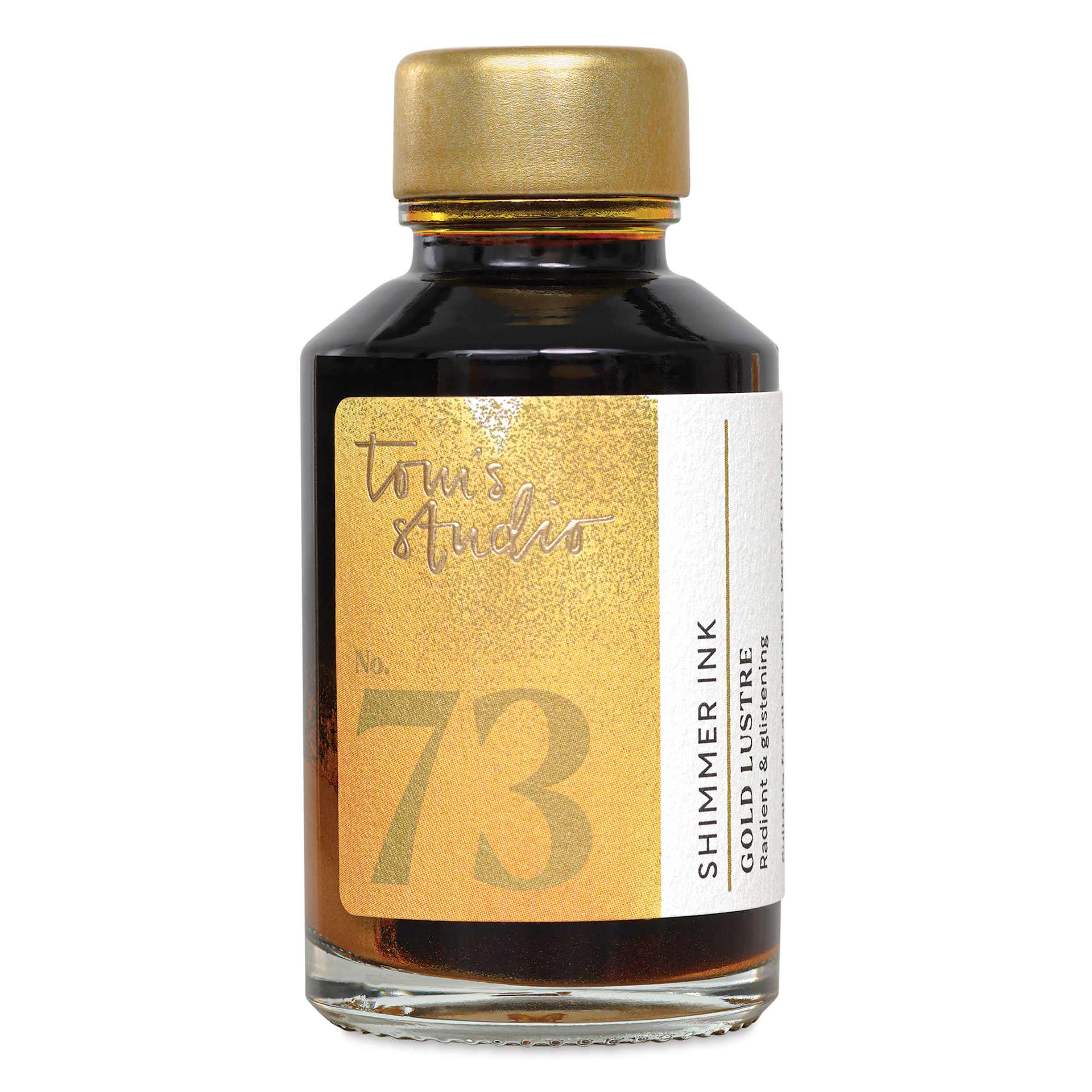 Tom's Studio Shimmer Fountain Pen Ink - Gold Lustre, 50 ml