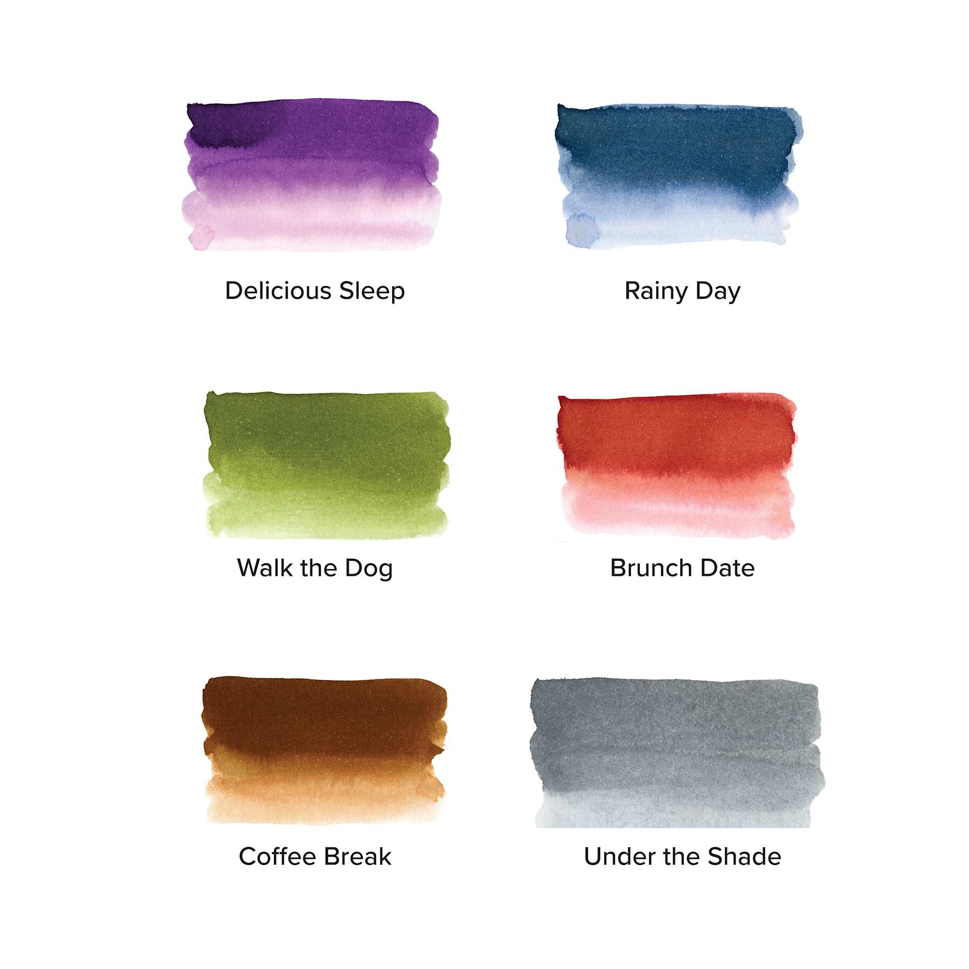 Colorverse Joy in the Ordinary Fountain Pen Inks, swatches