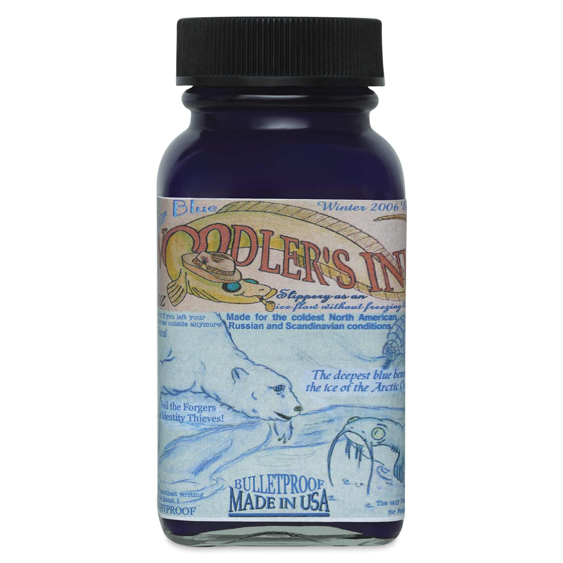 Noodler's Ink Fountain Pen Ink - Eternal Polar Blue, bottle