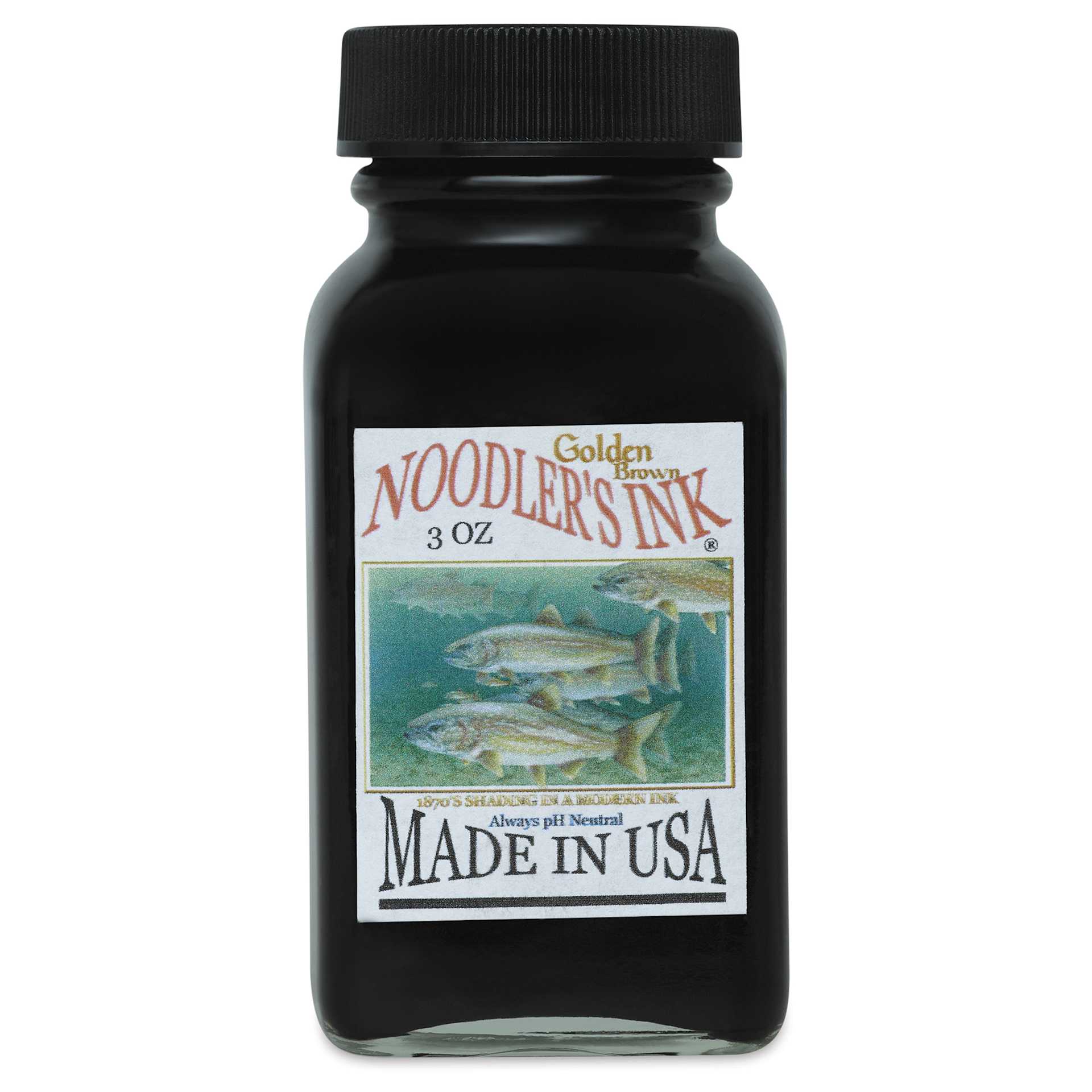 Noodler's Ink Fountain Pen Ink - Golden Brown, bottle