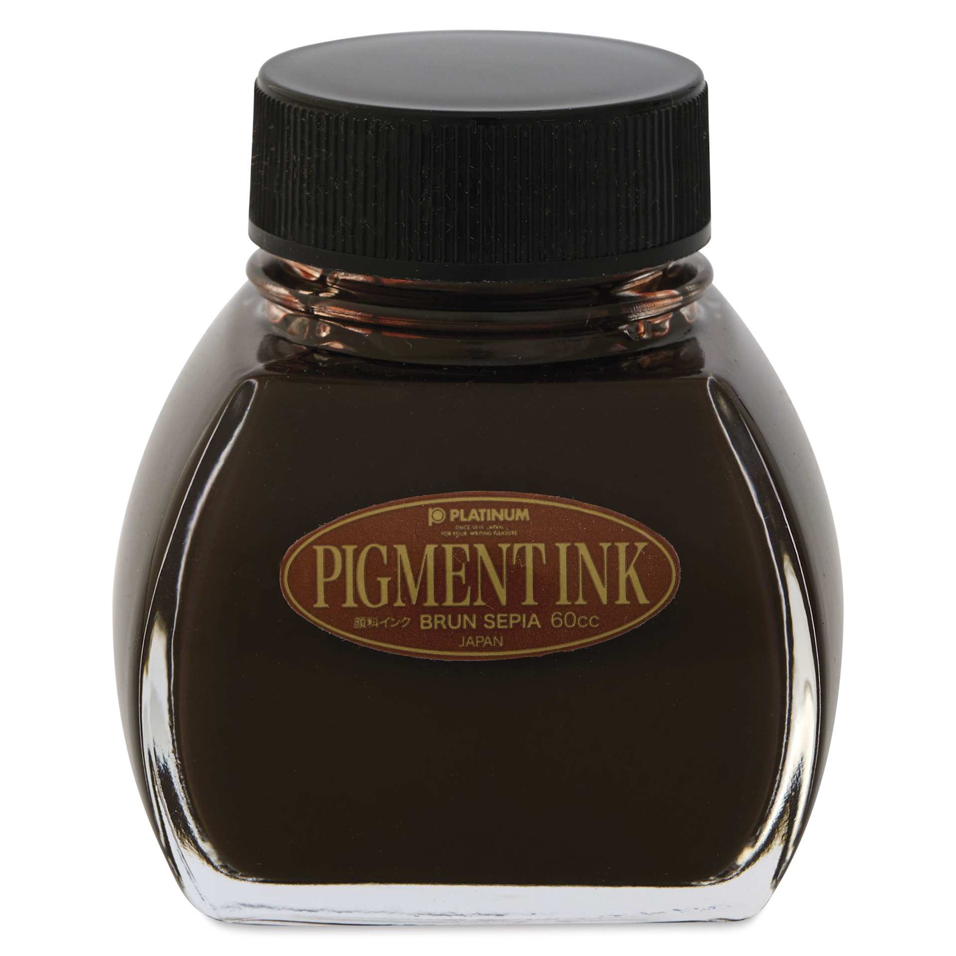 Platinum Pigment Ink - Brun Sepia, 60 ml, front of bottle