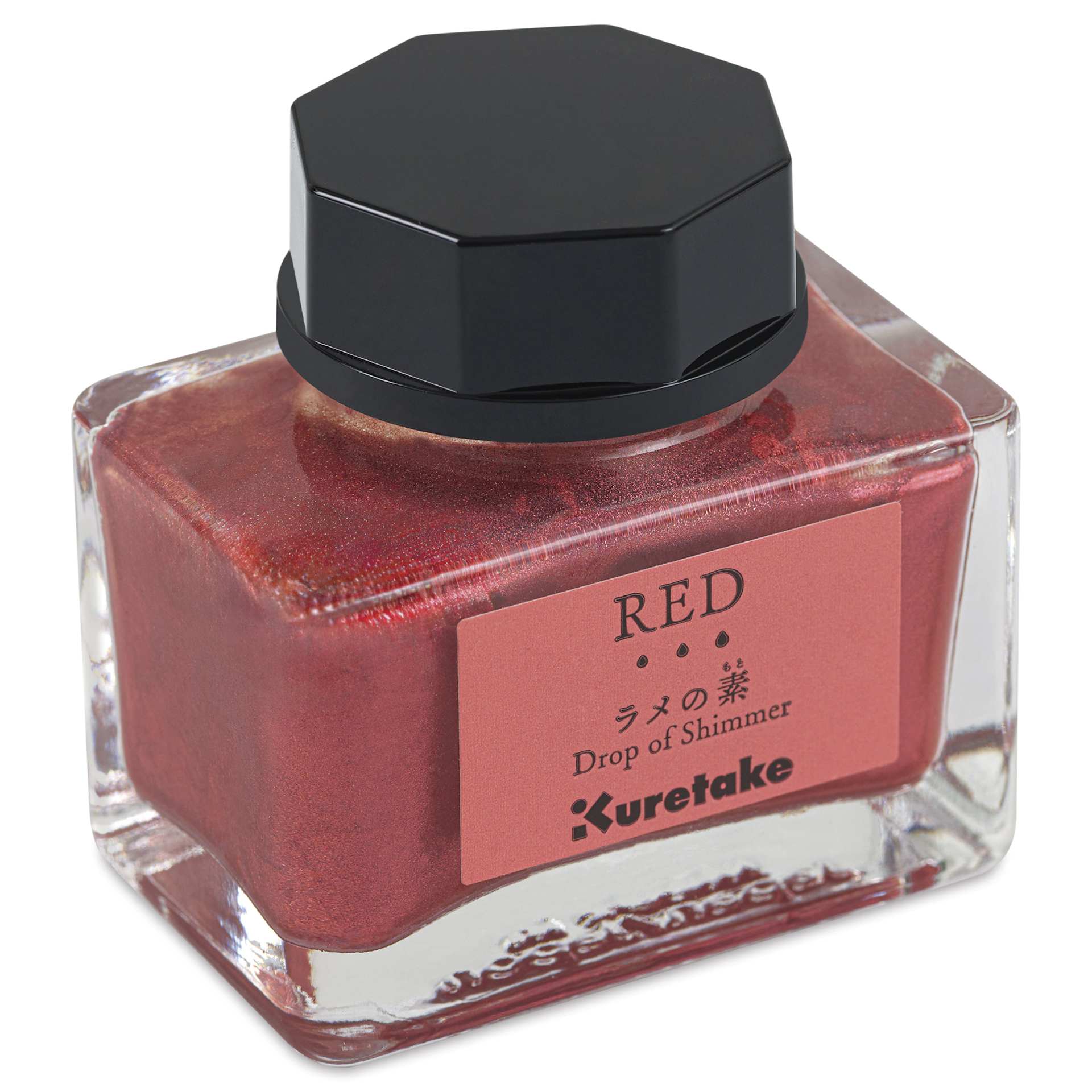 Kuretake Ink-Café Drop of Shimmer Ink Additive - Red, 20 ml, bottle