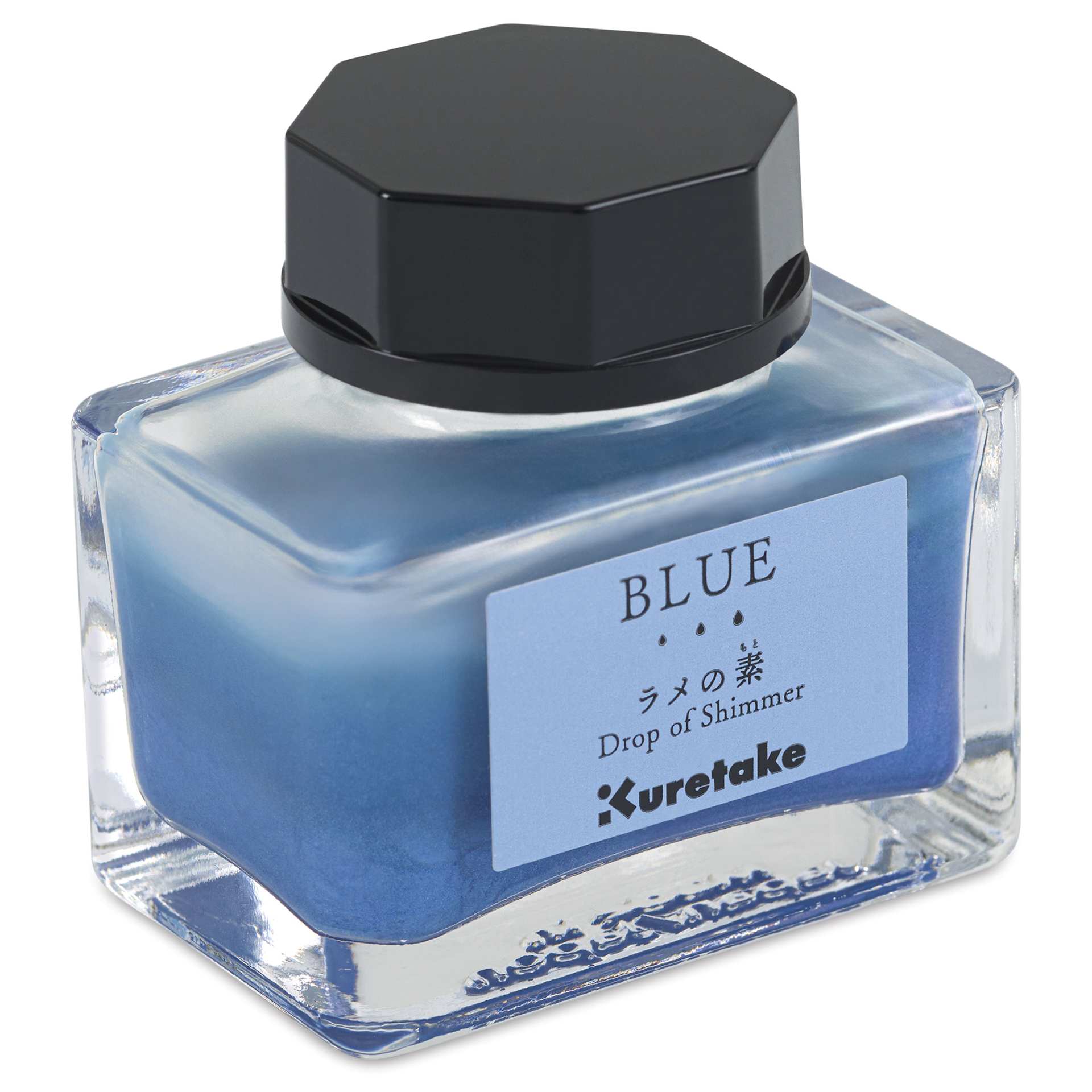 Kuretake Ink-Café Drop of Shimmer Ink Additive - Blue, 20 ml, bottle