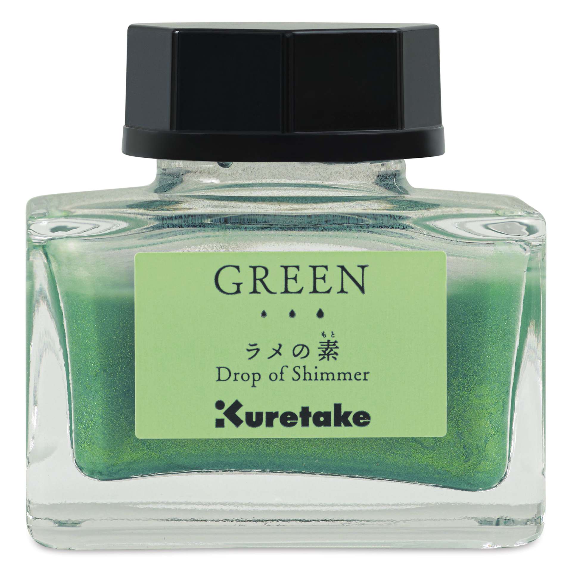 Kuretake Ink-Café Drop of Shimmer Ink Additive - Green, 20 ml