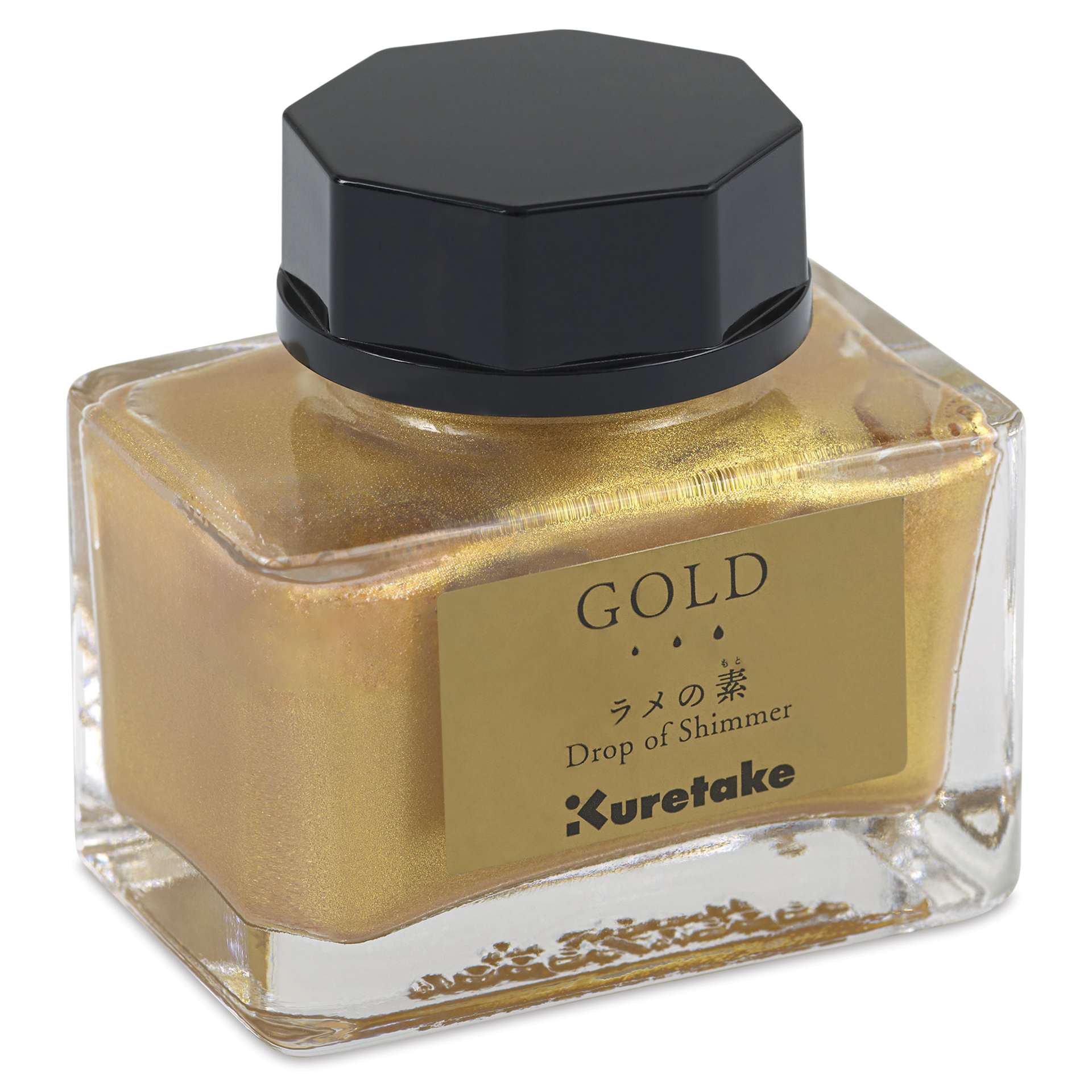 Kuretake Ink-Café Drop of Shimmer Ink Additive - Gold, 20 ml, bottle