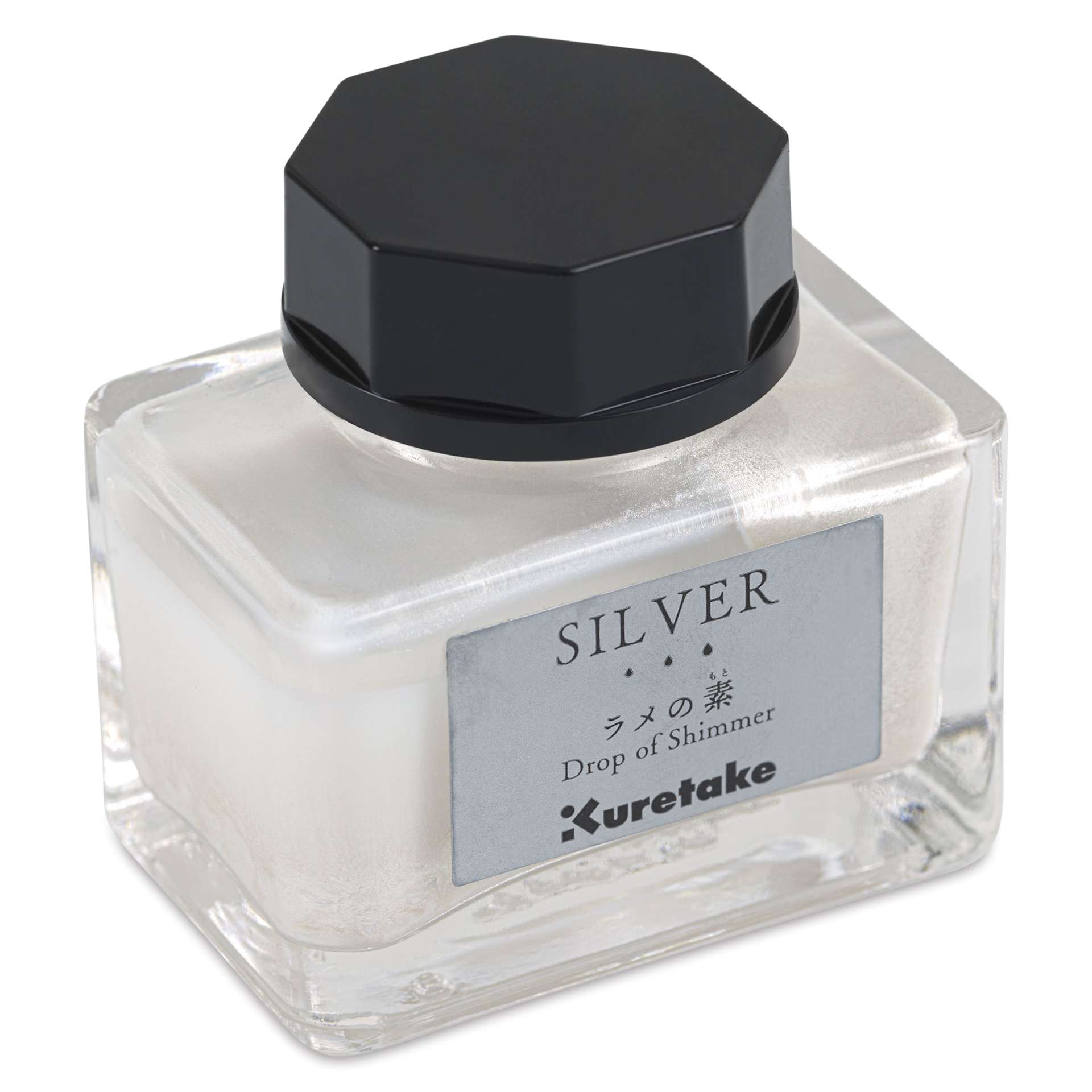 Kuretake Ink-Café Drop of Shimmer Ink Additive - Silver, 20 ml, bottle