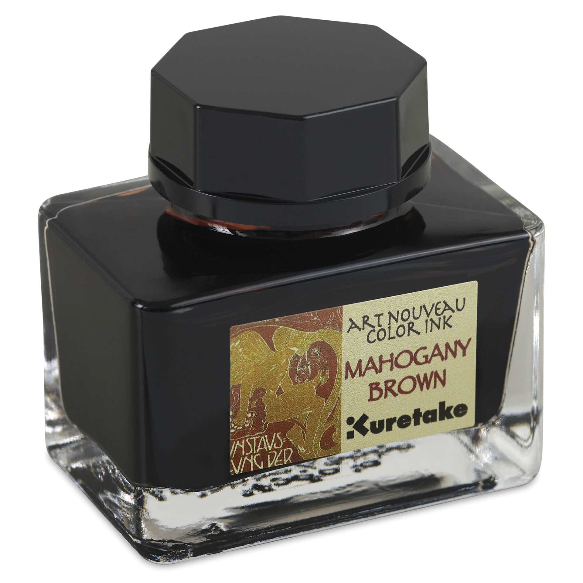 Kuretake Ink-Café Art Nouveau Ink - Mahogany Brown, 20 ml, bottle