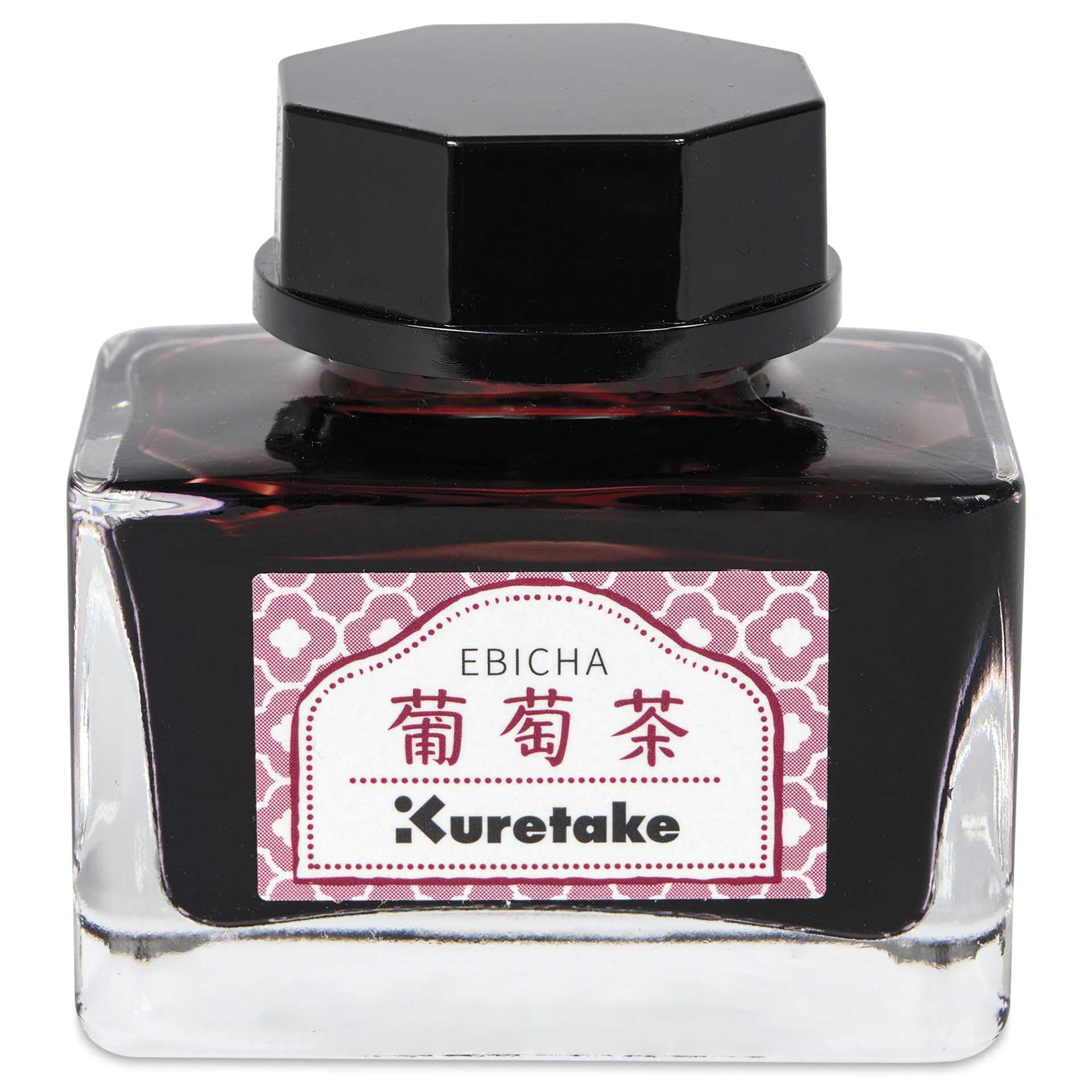 Kuretake Ink Cafe Meiji No Iro Pen Ink - 531 Deep Maroon (Ebicha), 20 ml, jar