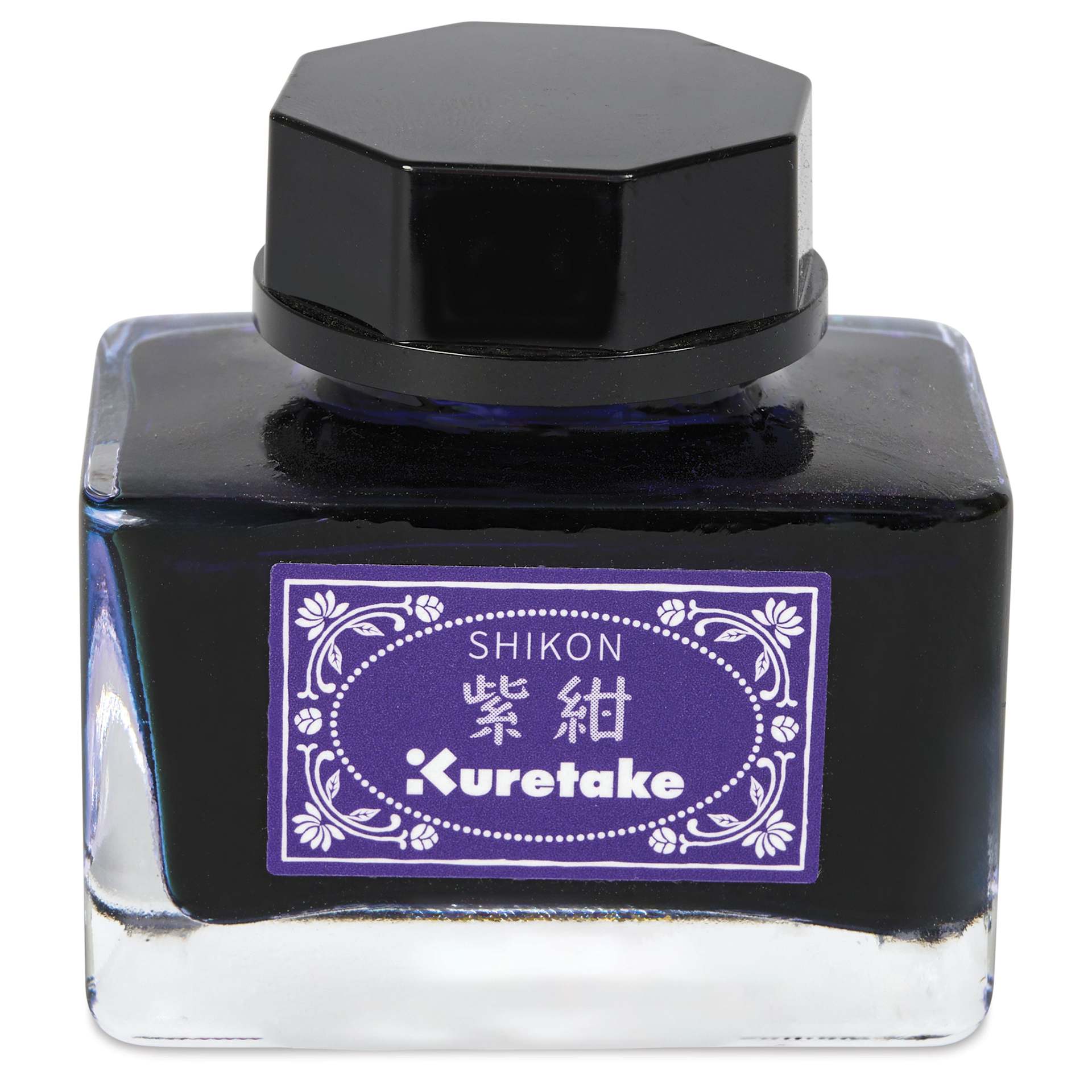 Kuretake Ink Cafe Meiji No Iro Pen Ink - 536 Deep Violet (Shikon), jar