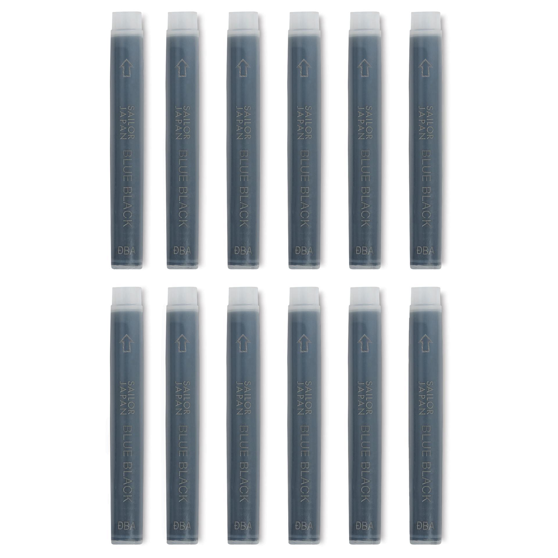 Sailor Ink Cartridges - Blue Black, Pkg of 12