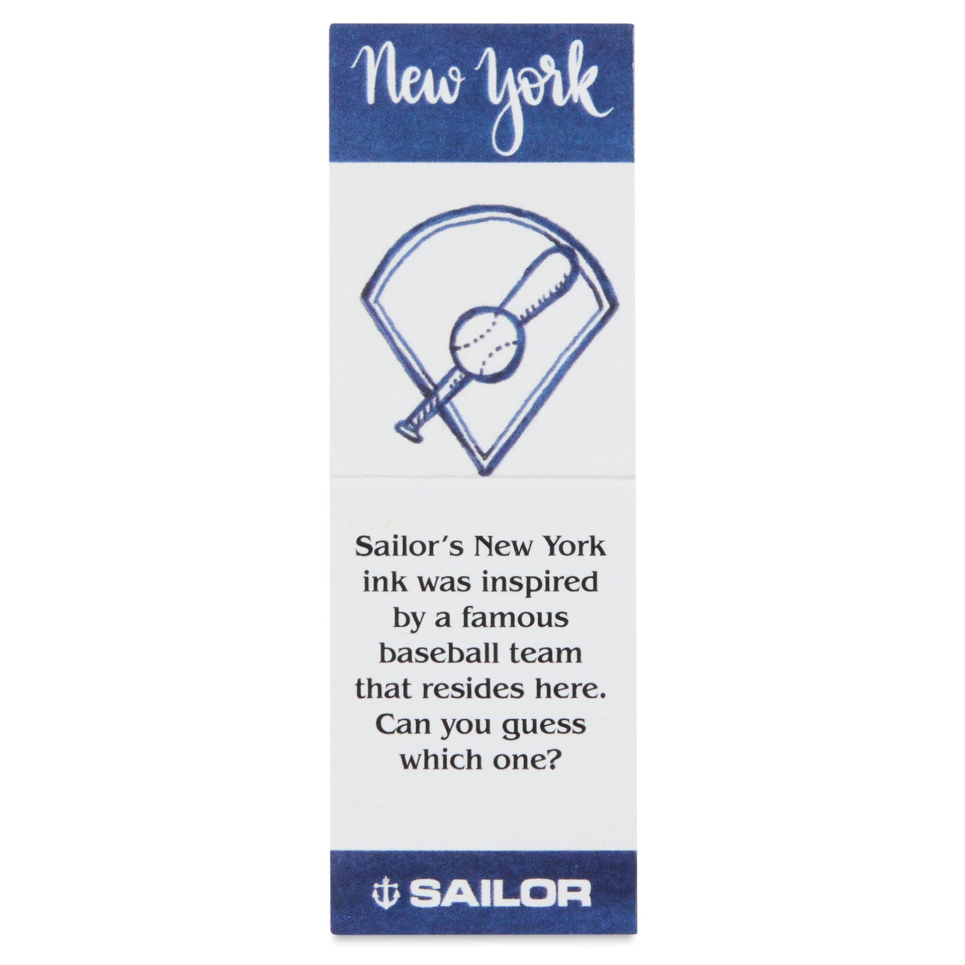 Sailor USA State Ink - New York, Blue Black, 20 ml, color description