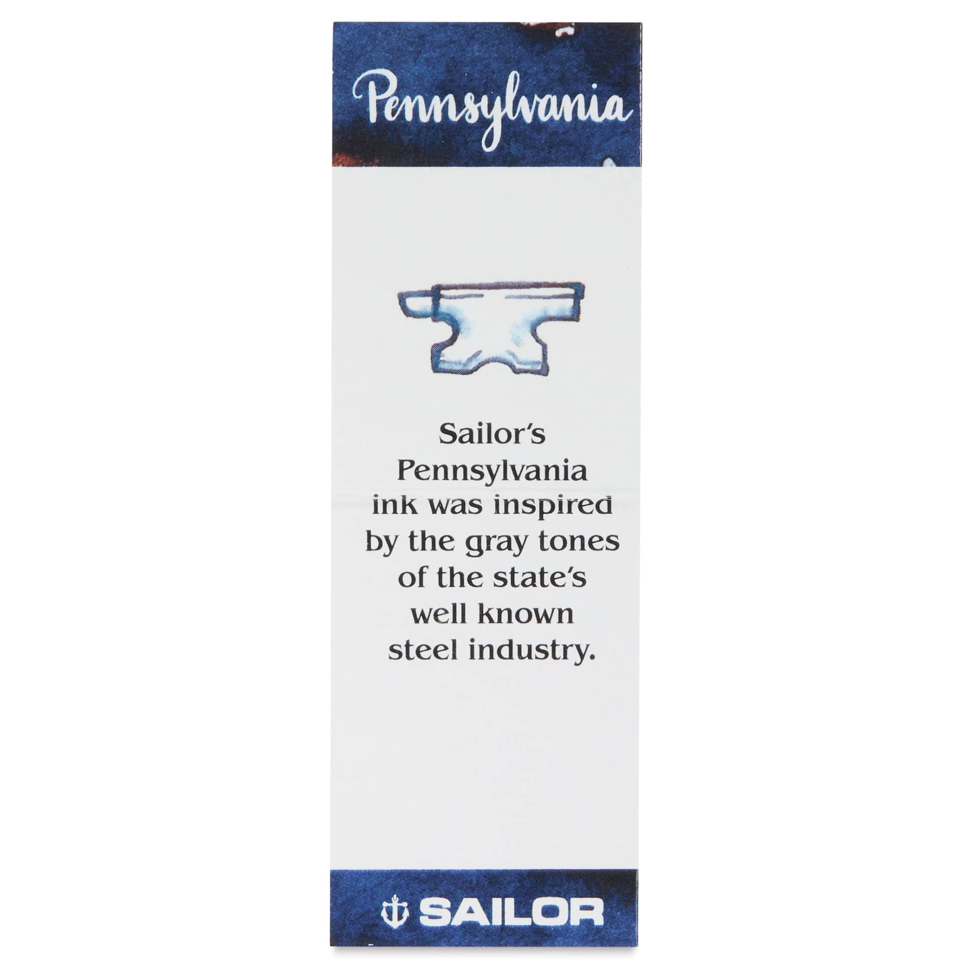 Sailor USA State Ink - Pennsylvania, Blue Gray, 20 ml, color description