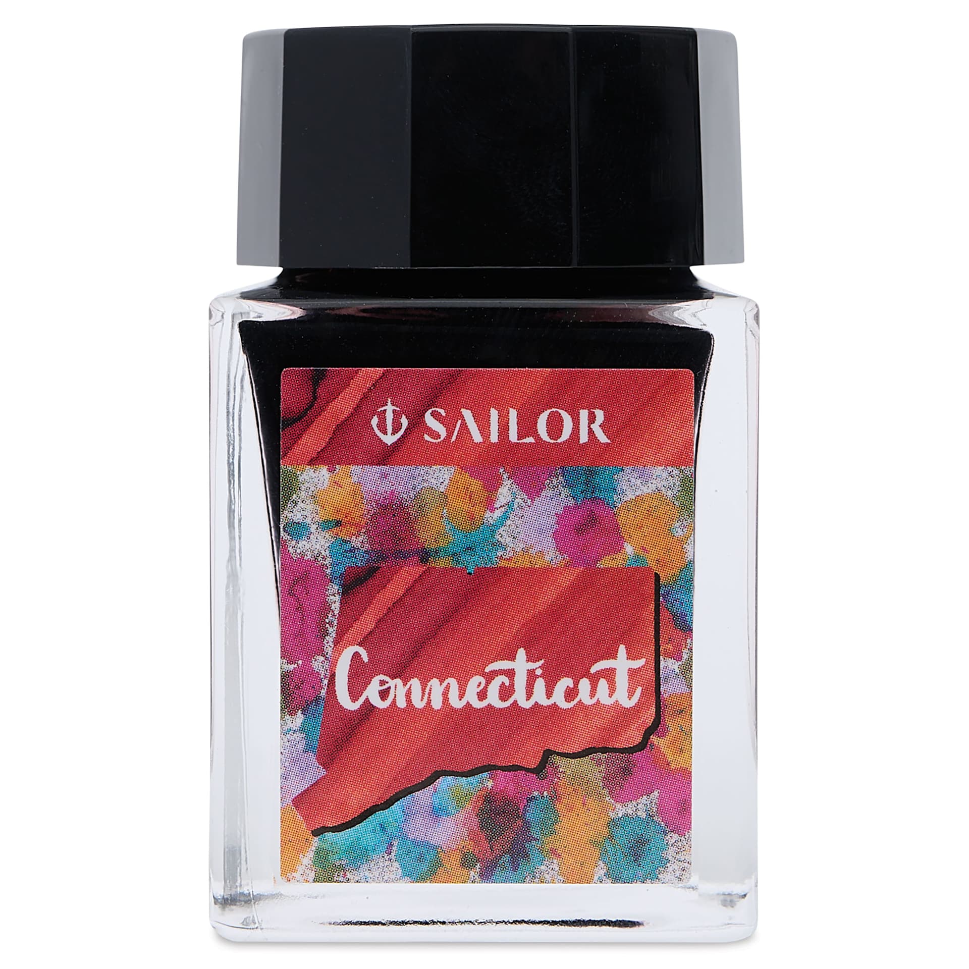 Sailor USA State Ink - Connecticut, Foliage Red, 20 ml, front of bottle