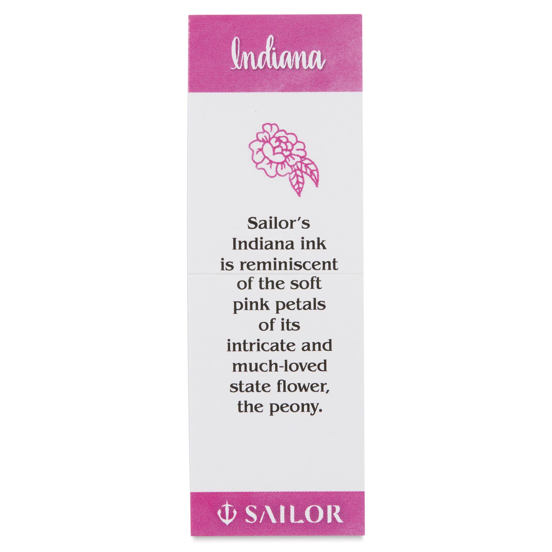 Sailor USA State Ink - Indiana, Pink, 20 ml, color description