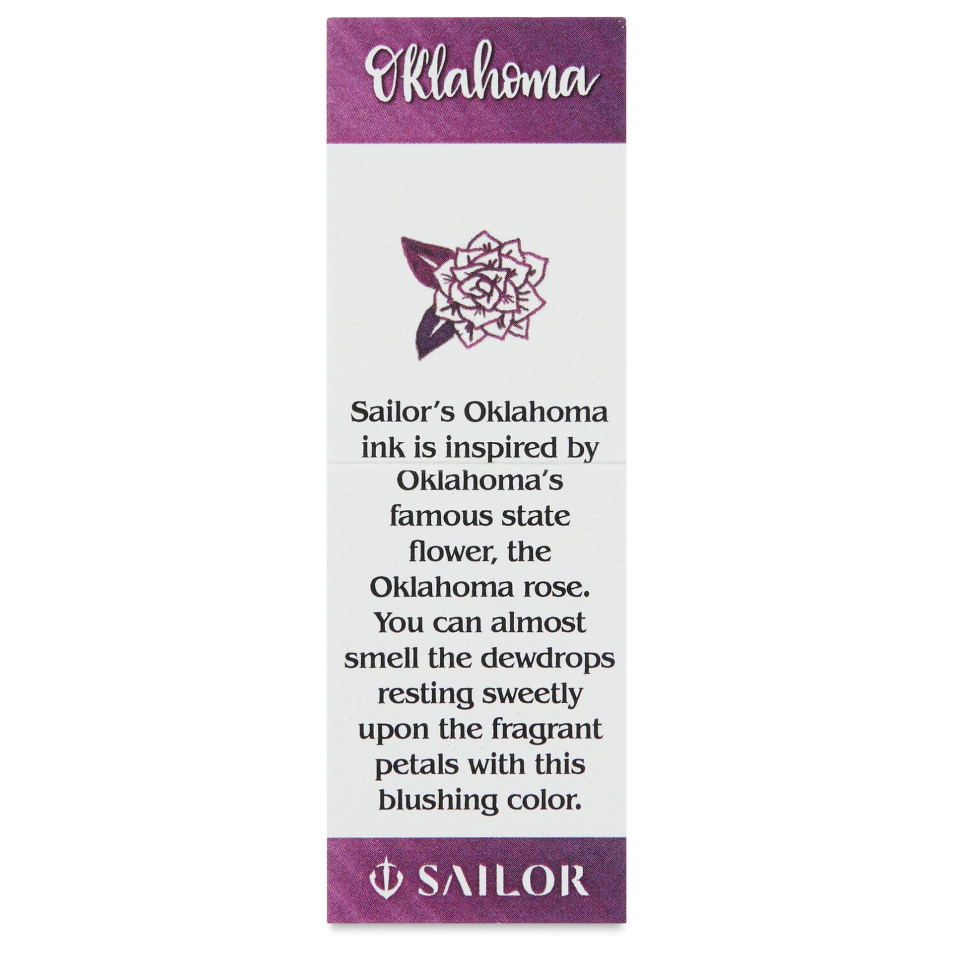 Sailor USA State Ink - Oklahoma, Burgundy, 20 ml, color description