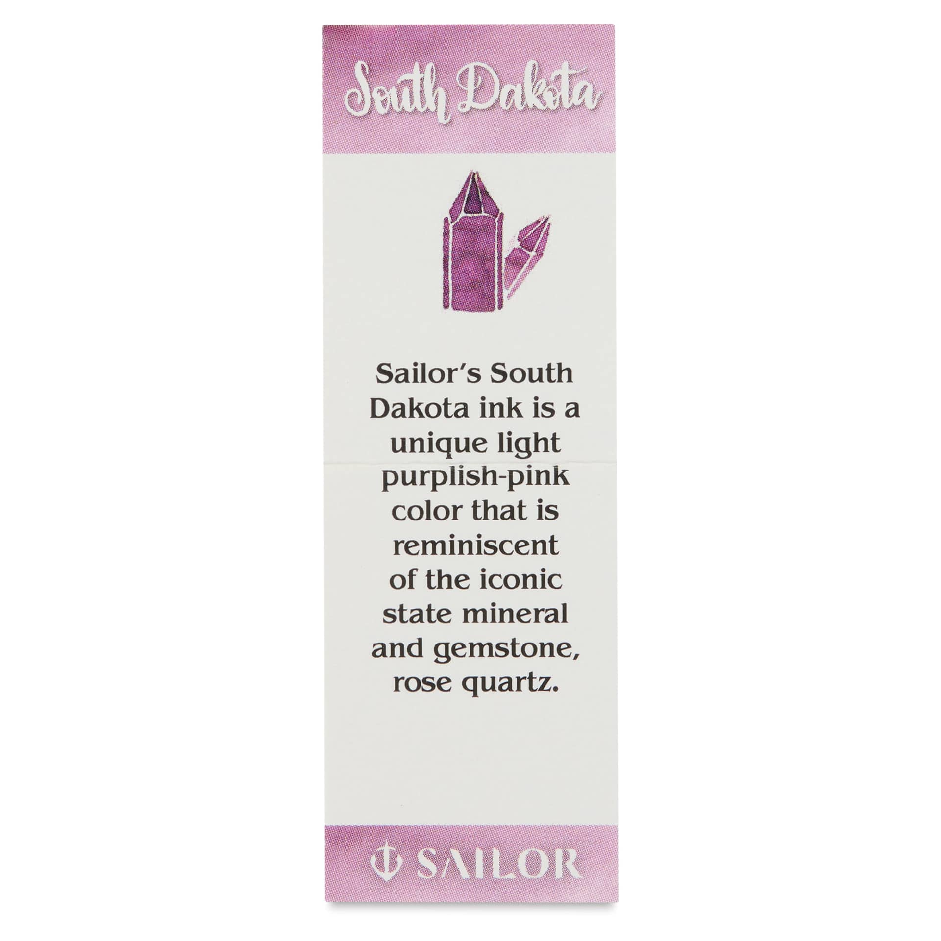 Sailor USA State Ink - South Dakota, Light Purple Pink, 20 ml, color description