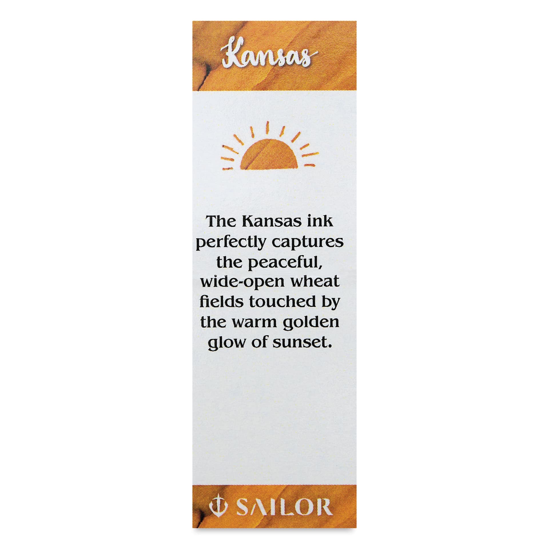 Sailor USA State Ink - Kansas, Golden Yellow, 20 ml, color description