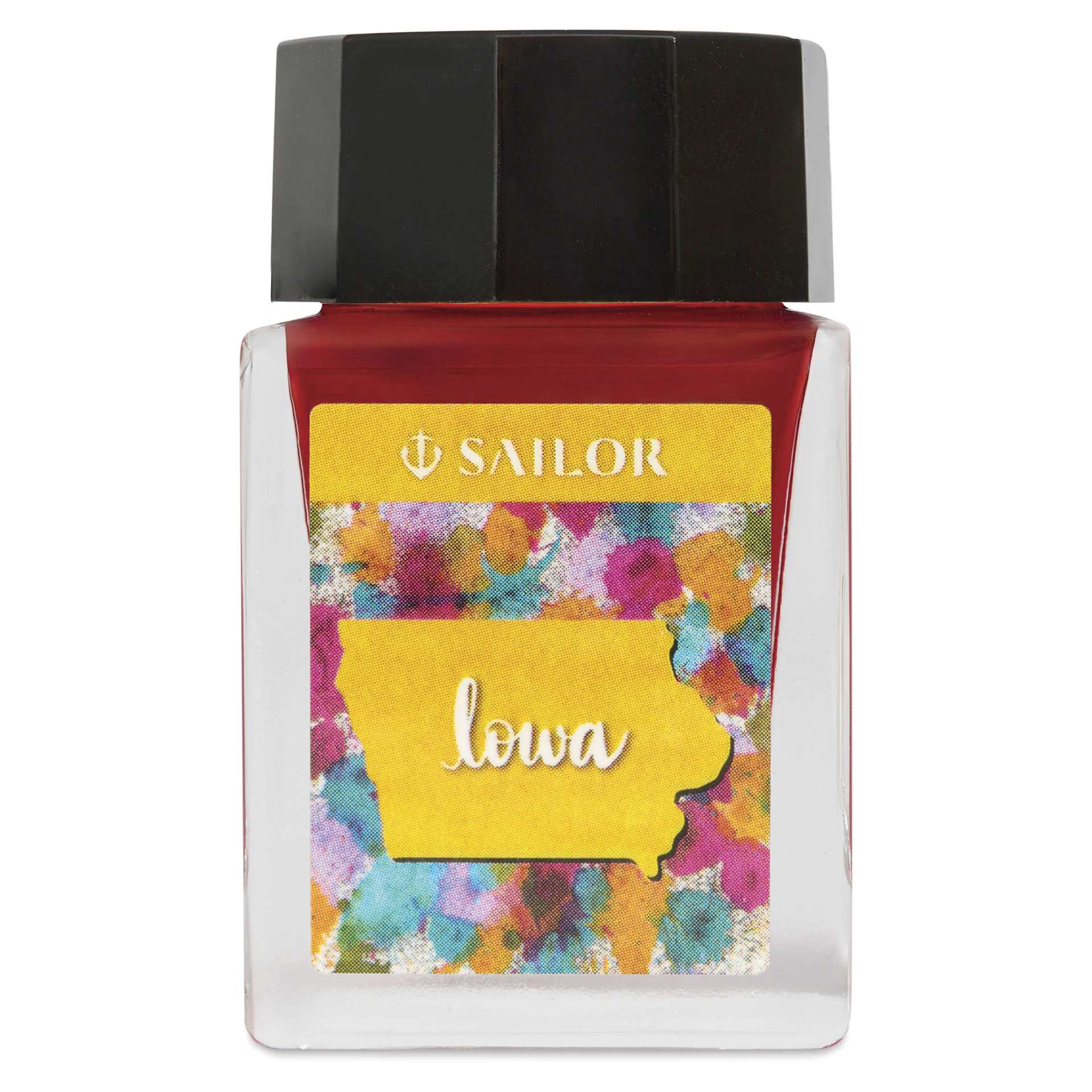 Sailor USA State Ink - Iowa, Bright Yellow, 20 ml, front of bottle