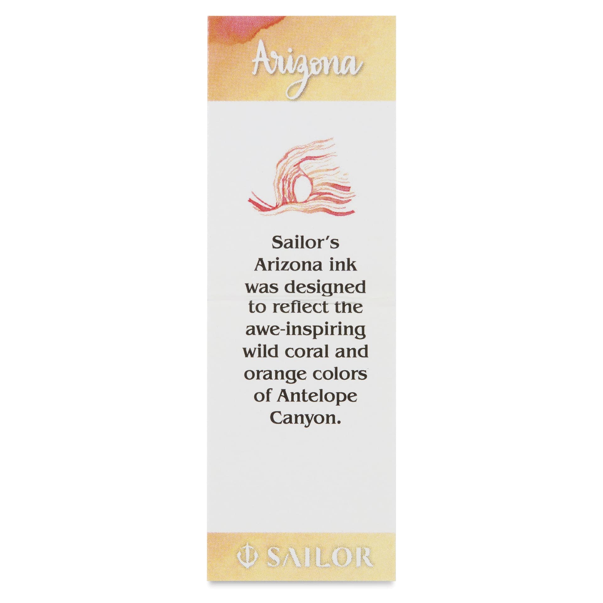 Sailor USA State Ink - Arizona, Coral Orange, 20 ml, color description