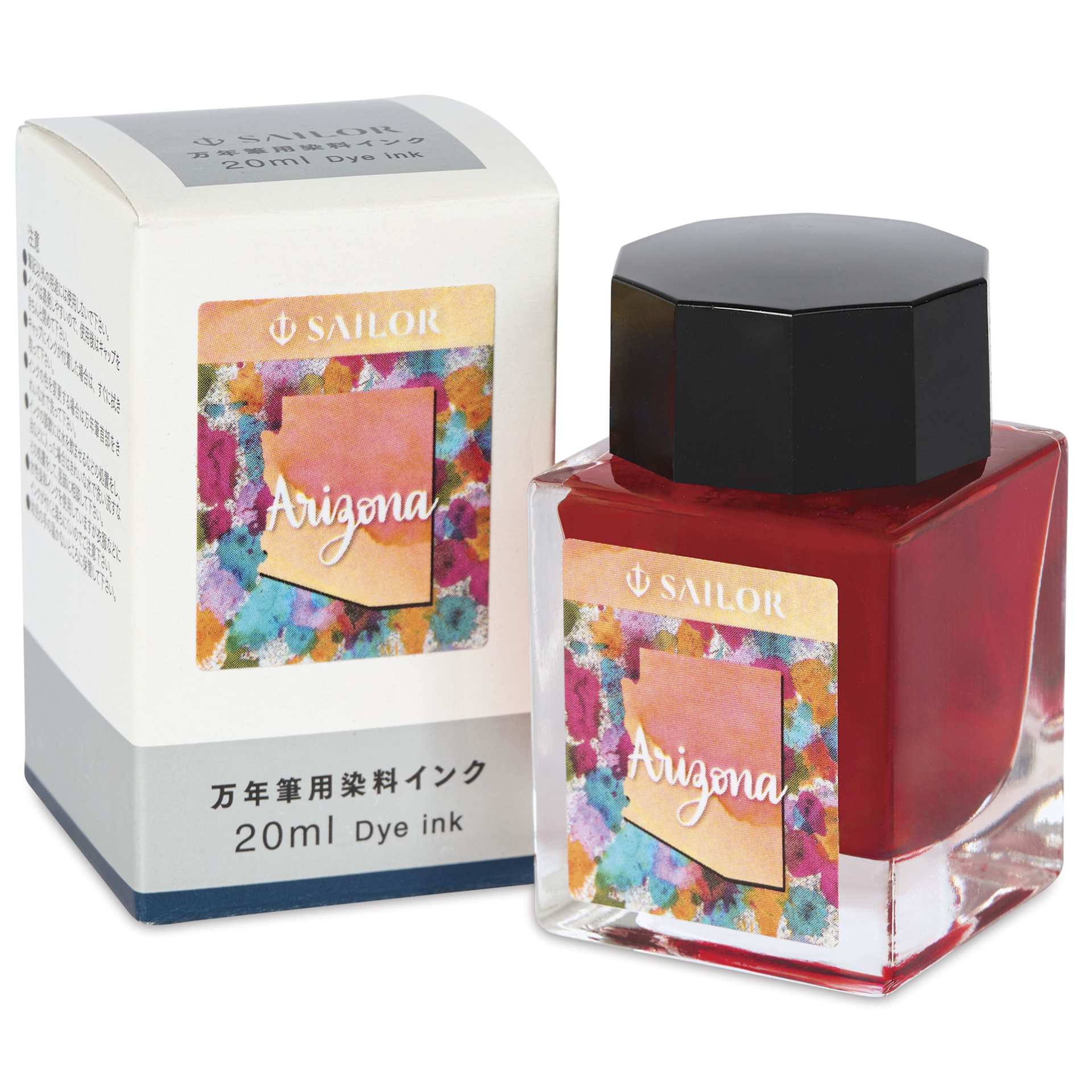 Sailor USA State Ink - Arizona, Coral Orange, 20 ml, with packaging