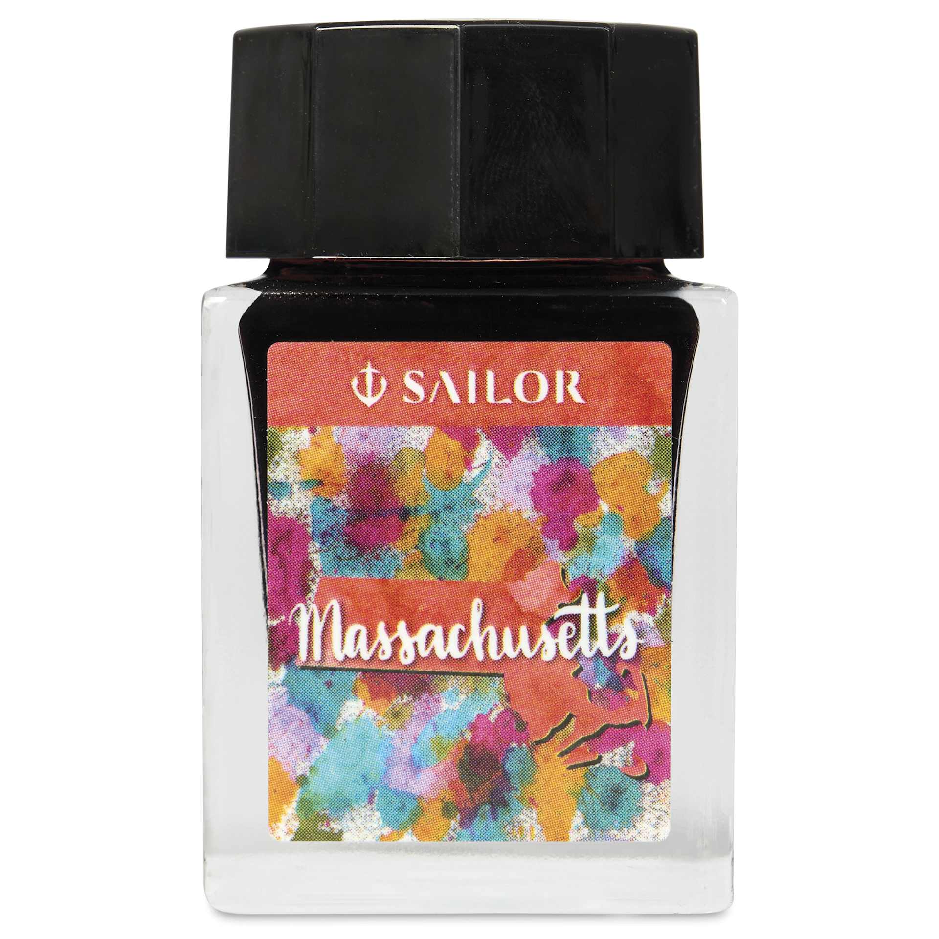 Sailor USA State Ink - Massachusetts, Autumn Orange, 20 ml, front of bottle