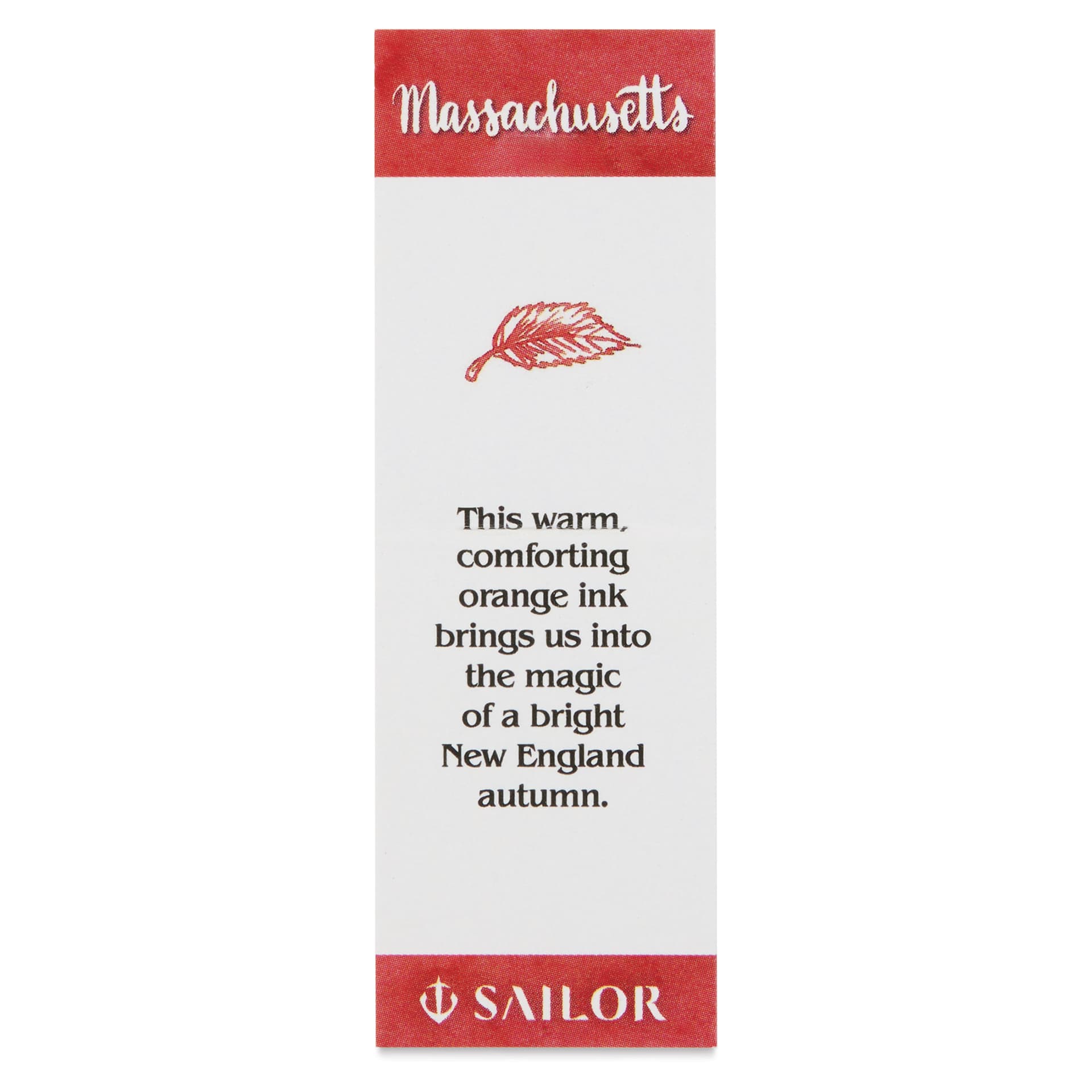 Sailor USA State Ink - Massachusetts, Autumn Orange, 20 ml, color description