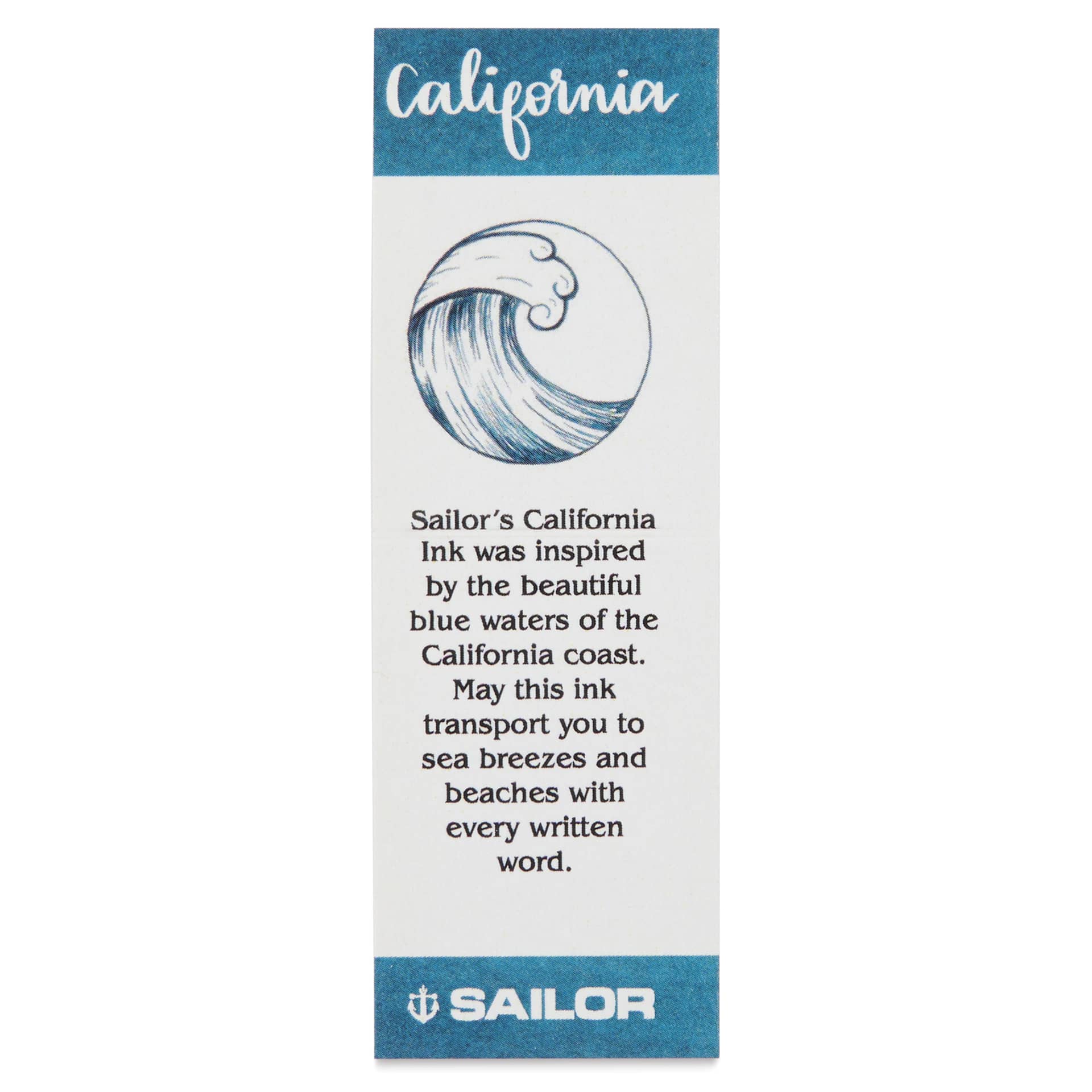 Sailor USA State Ink - California, Blue, 20 ml, color description