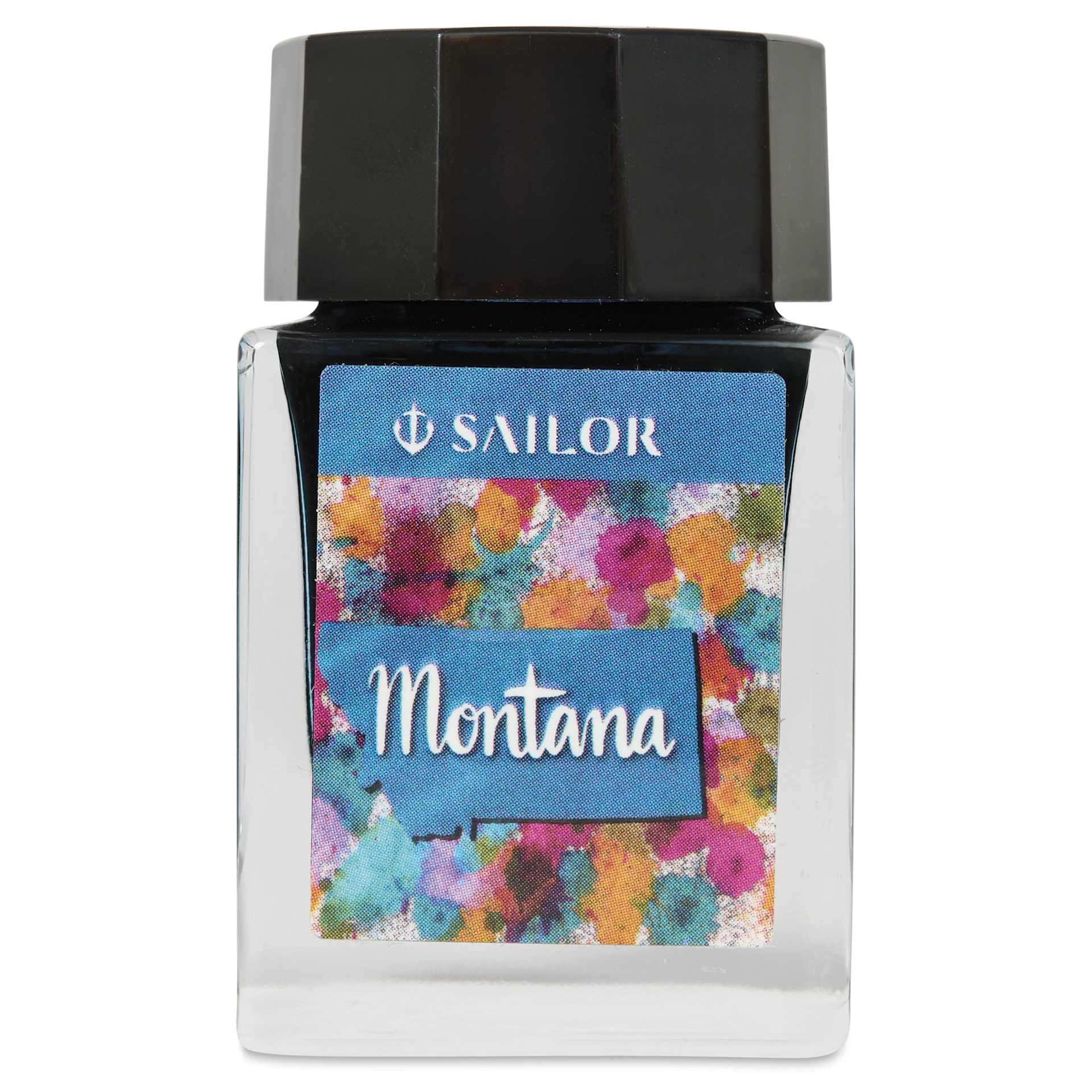 Sailor USA State Ink - Montana, Blue, 20 ml, front of bottle