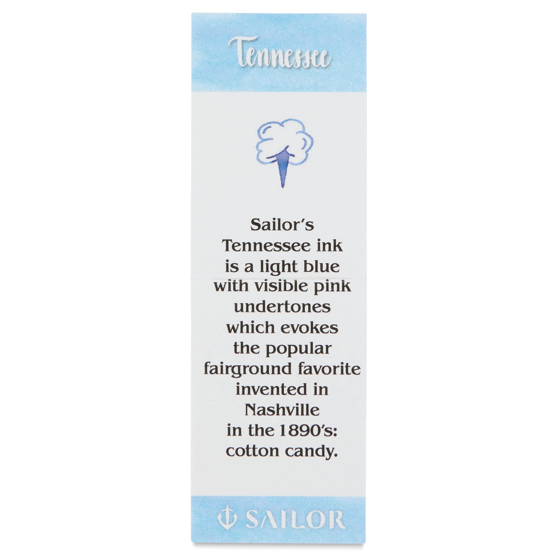 Sailor USA State Ink - Tennessee, Light Blue, 20 ml, color description