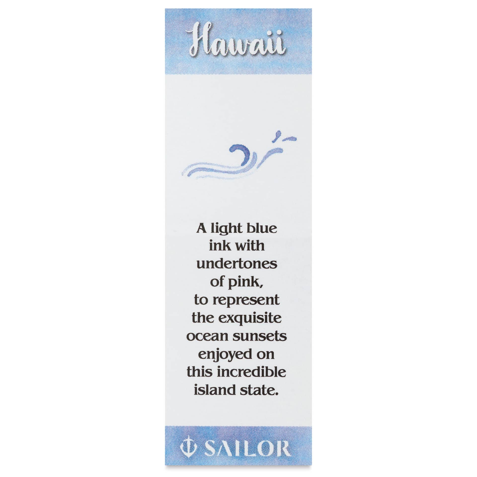 Sailor USA State Ink - Hawaii, Light Blue, 20 ml, color description