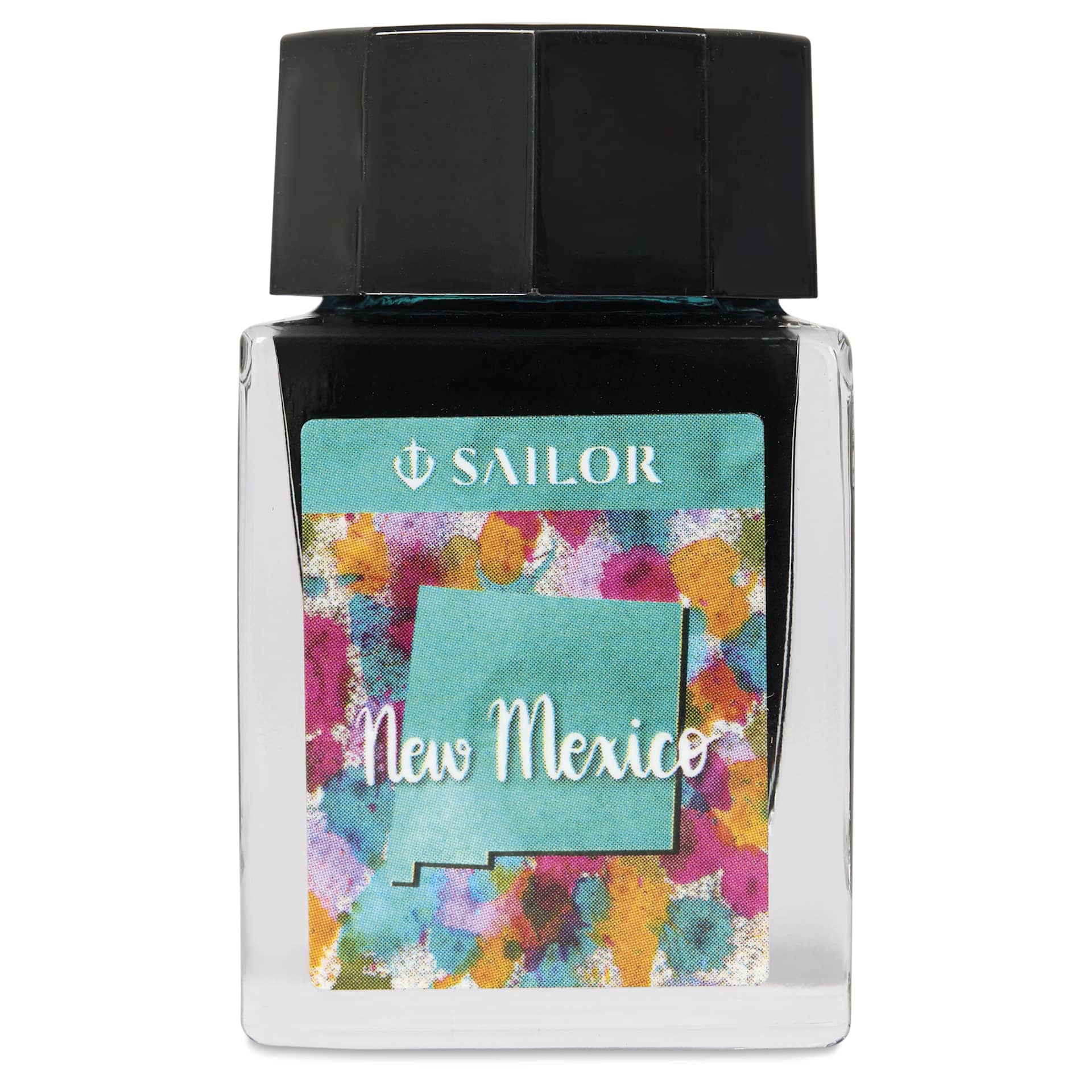 Sailor USA State Ink - New Mexico, Turquoise Blue, 20 ml, front of bottle