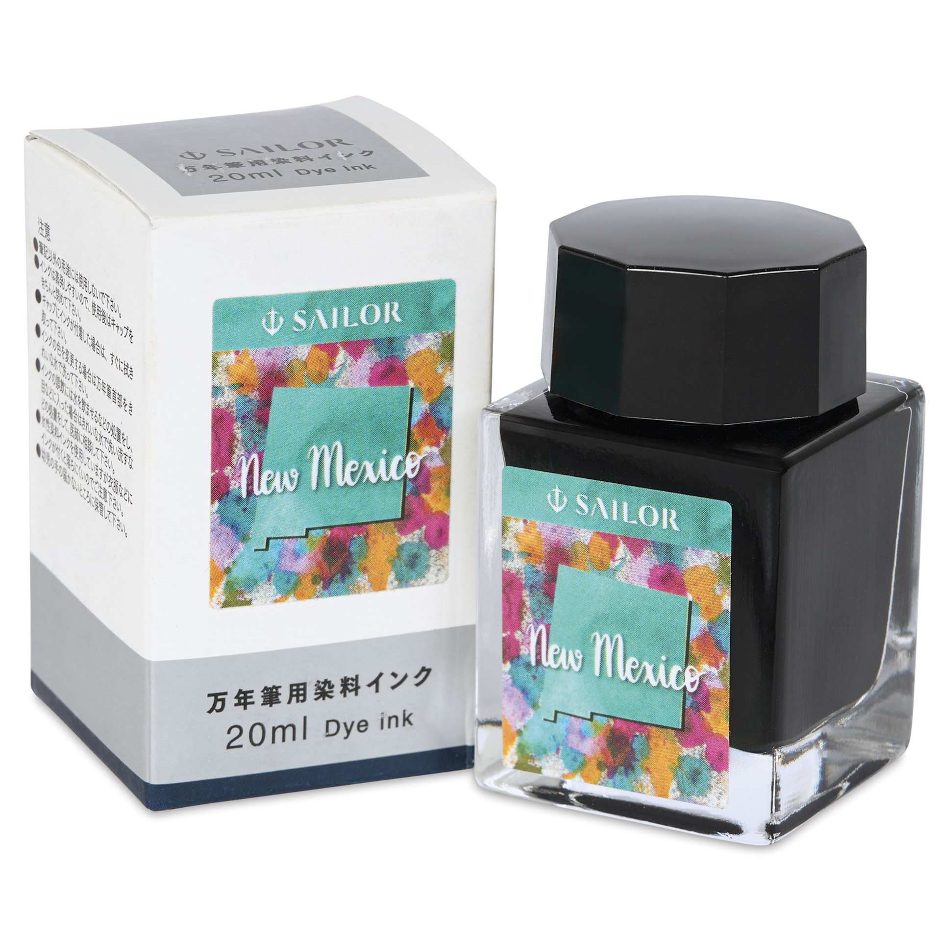 Sailor USA State Ink - New Mexico, Turquoise Blue, 20 ml, with packaging
