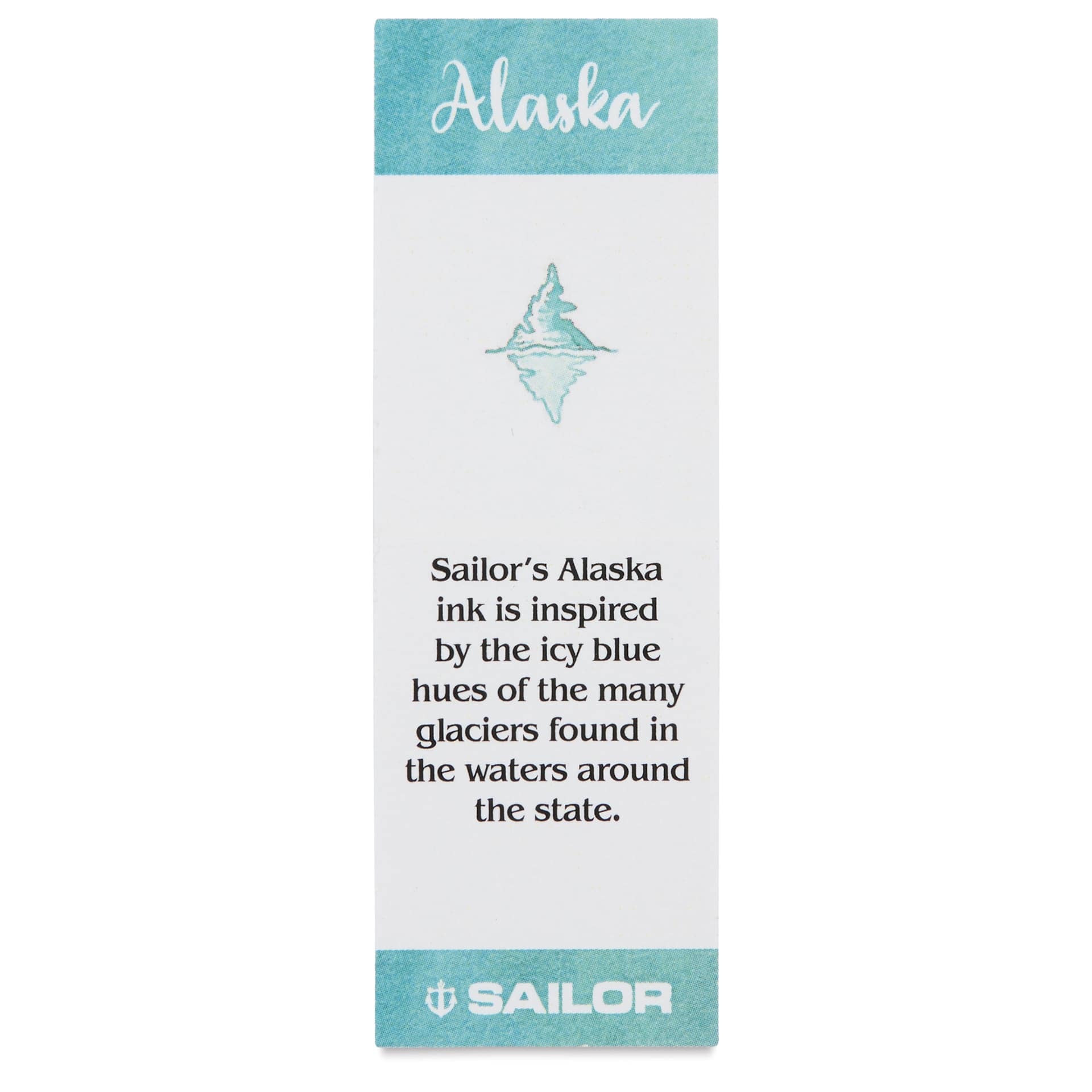 Sailor USA State Ink - Alaska, Aqua Blue, 20 ml, color description