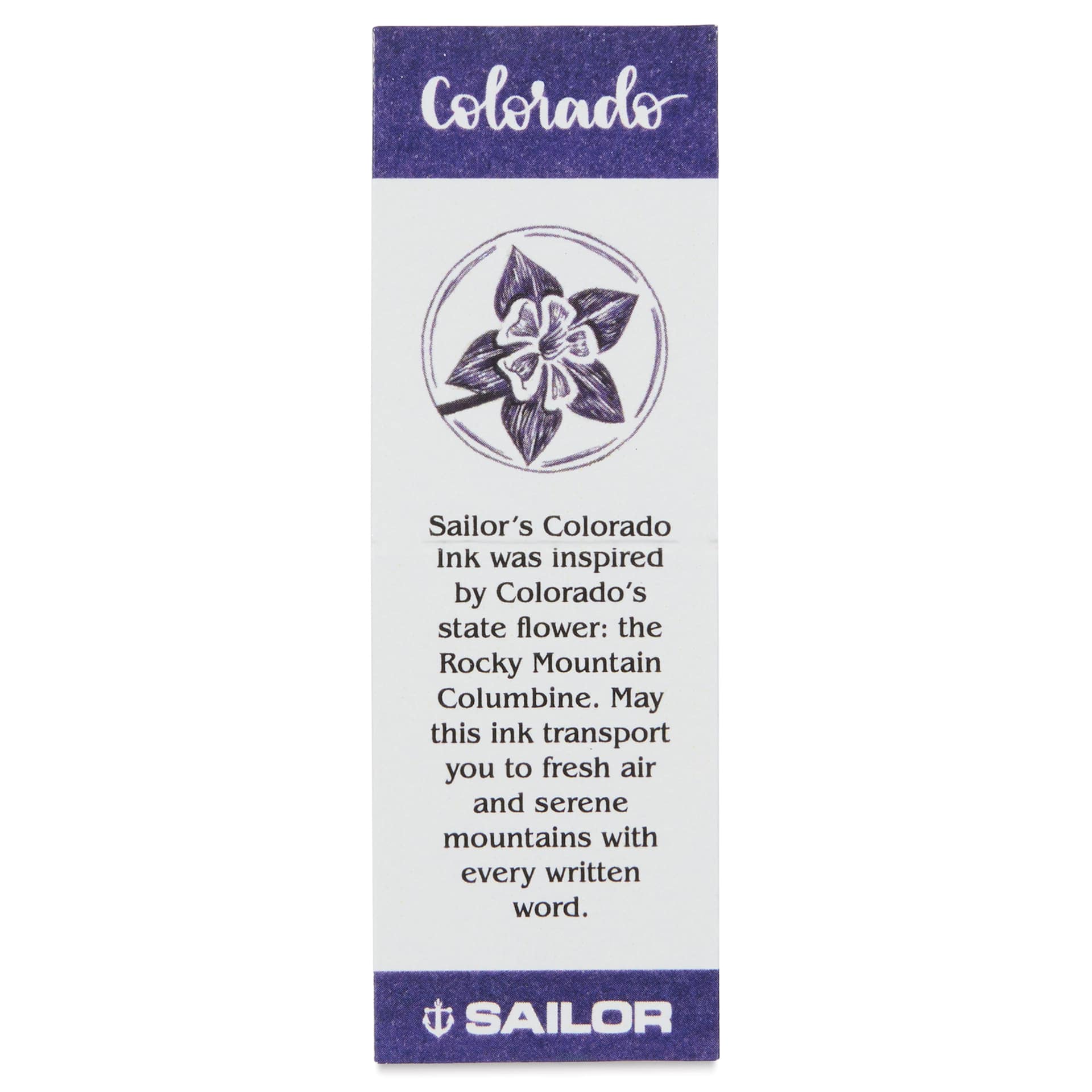Sailor USA State Ink - Colorado, Purple, 20 ml, color description