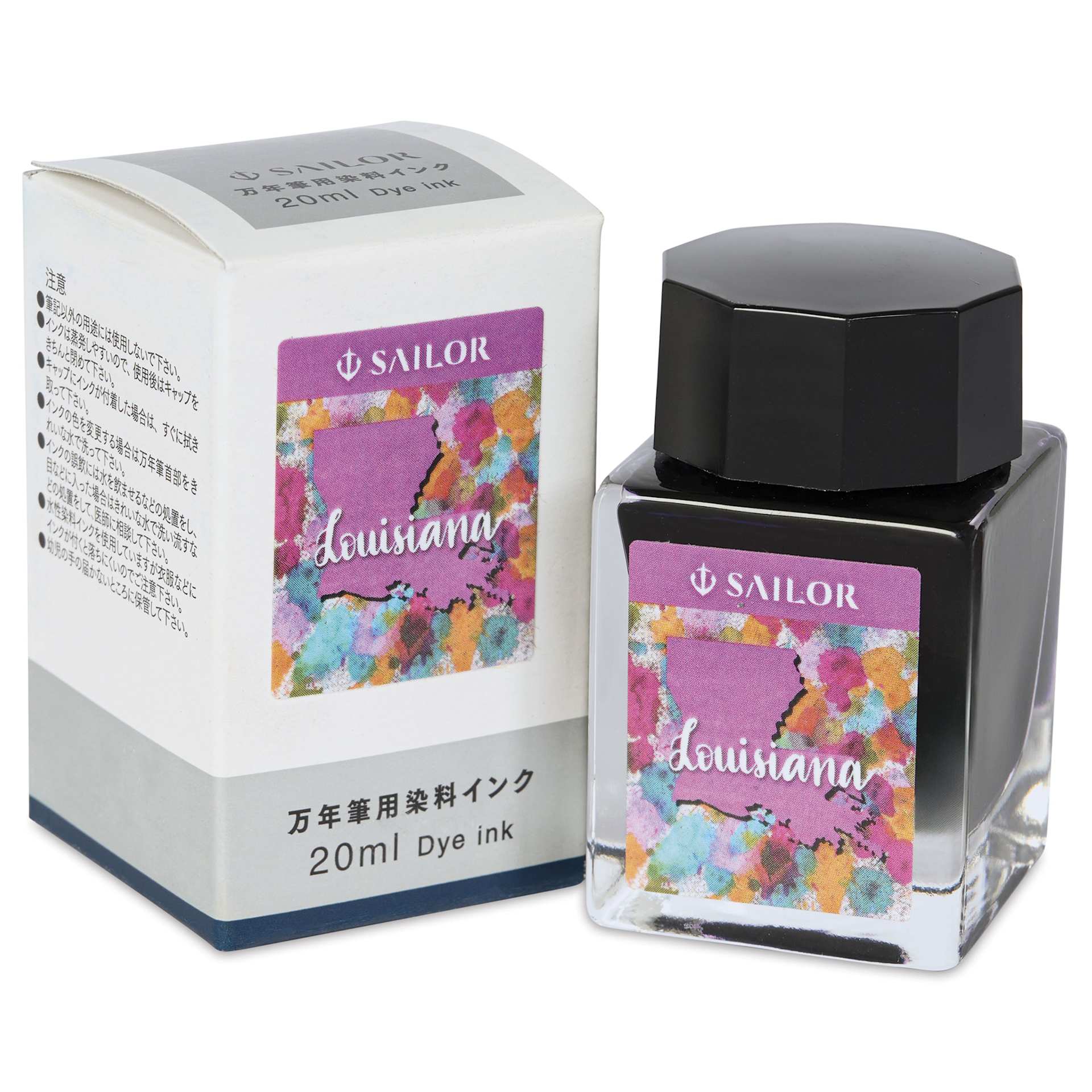 Sailor USA State Ink - Louisiana, Purple, 20 ml, with packaging