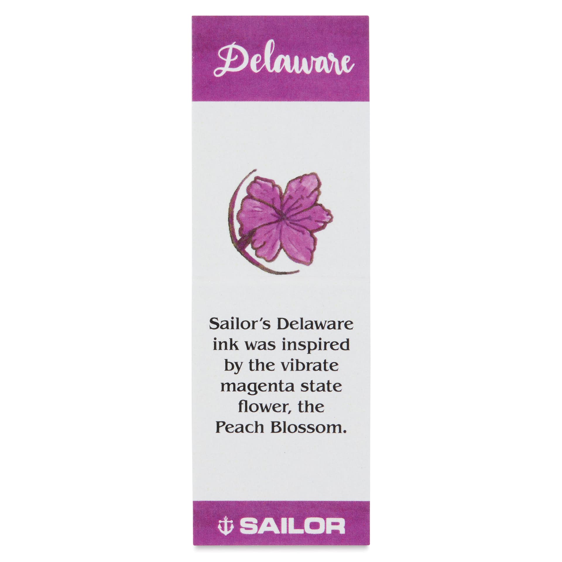 Sailor USA State Ink - Delaware, Fuchsia, 20 ml, color description