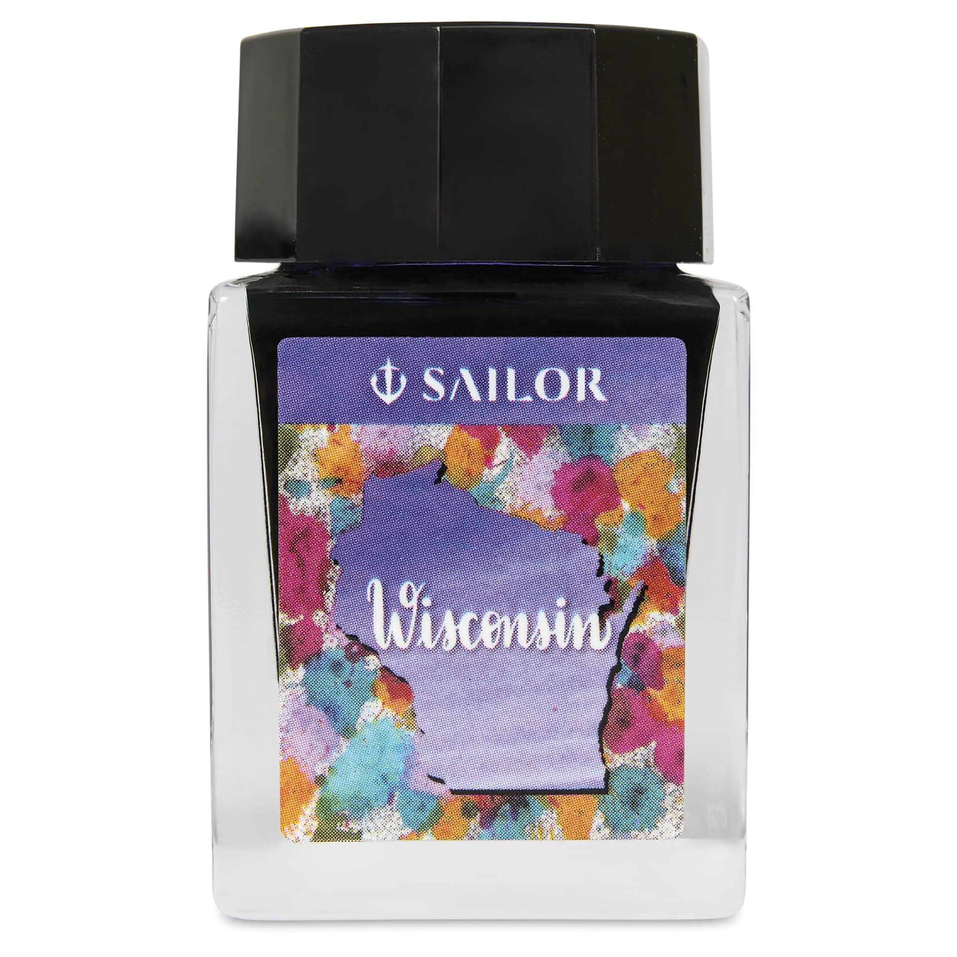 Sailor USA State Ink - Wisconsin, Violet, 20 ml, front of bottle