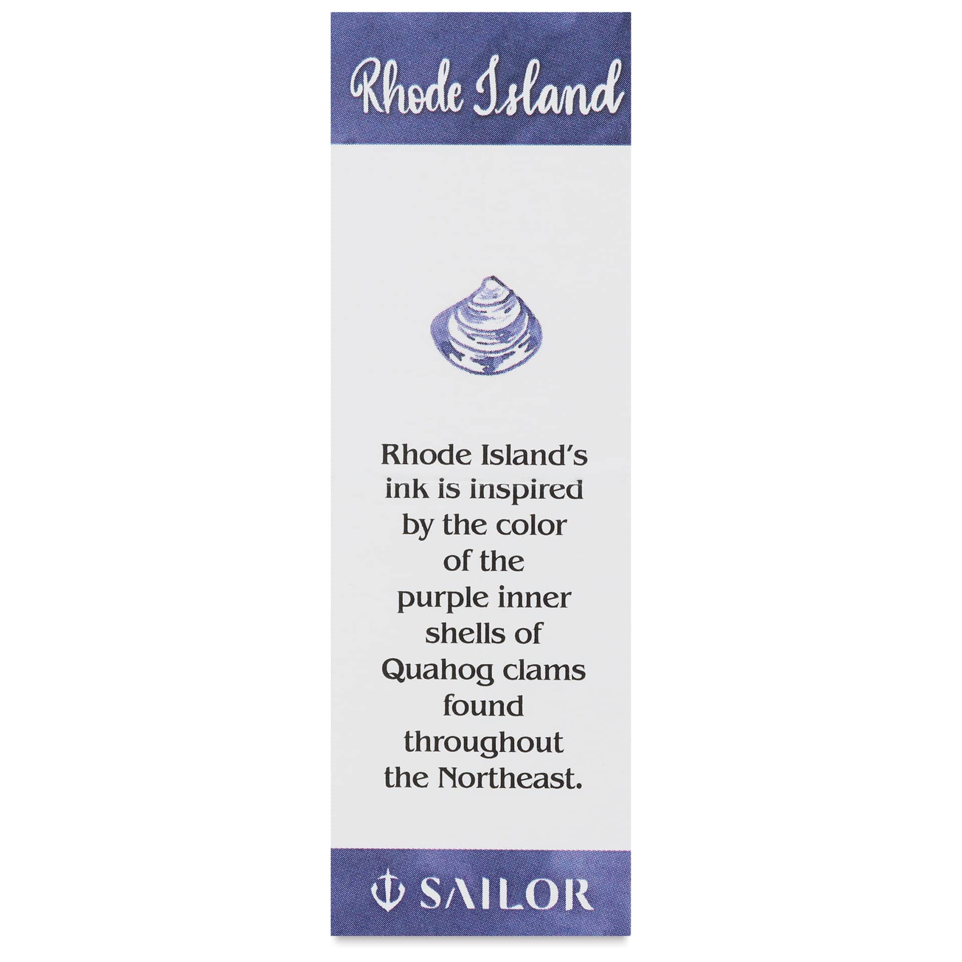 Sailor USA State Ink - Rhode Island, Quahog Purple, 20 ml, color description