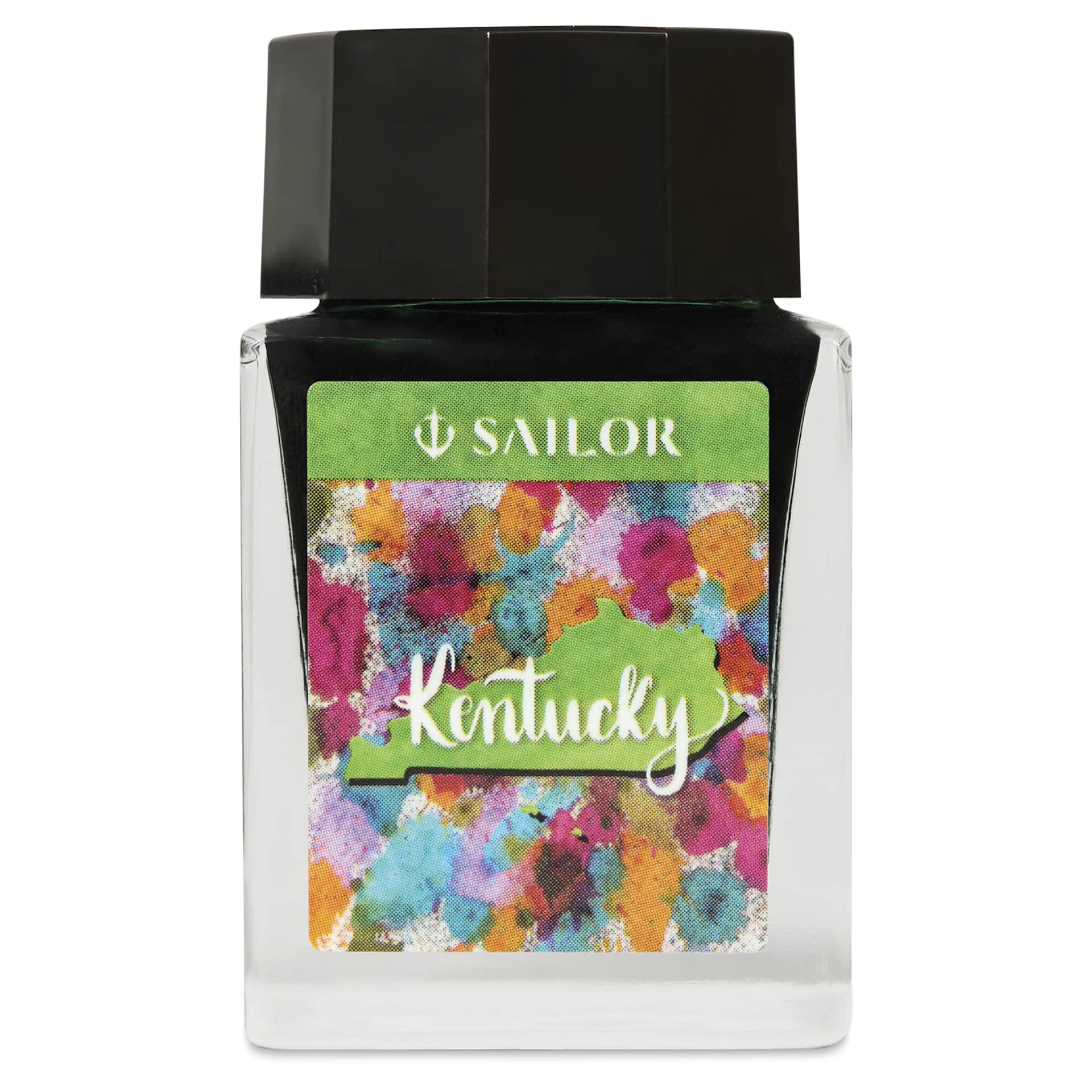 Sailor USA State Ink - Kentucky, Green, 20 ml, front of bottle