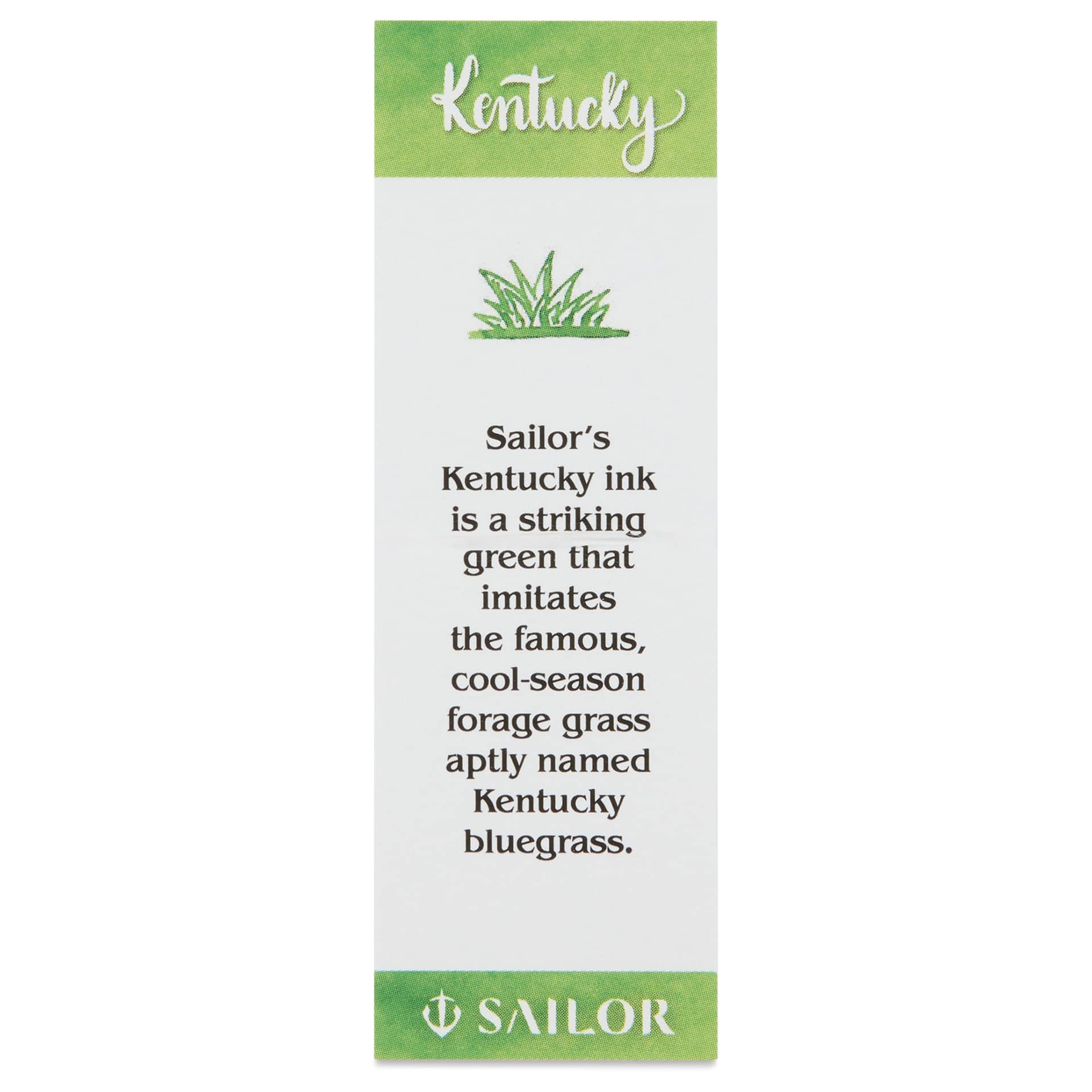 Sailor USA State Ink - Kentucky, Green, 20 ml, color description